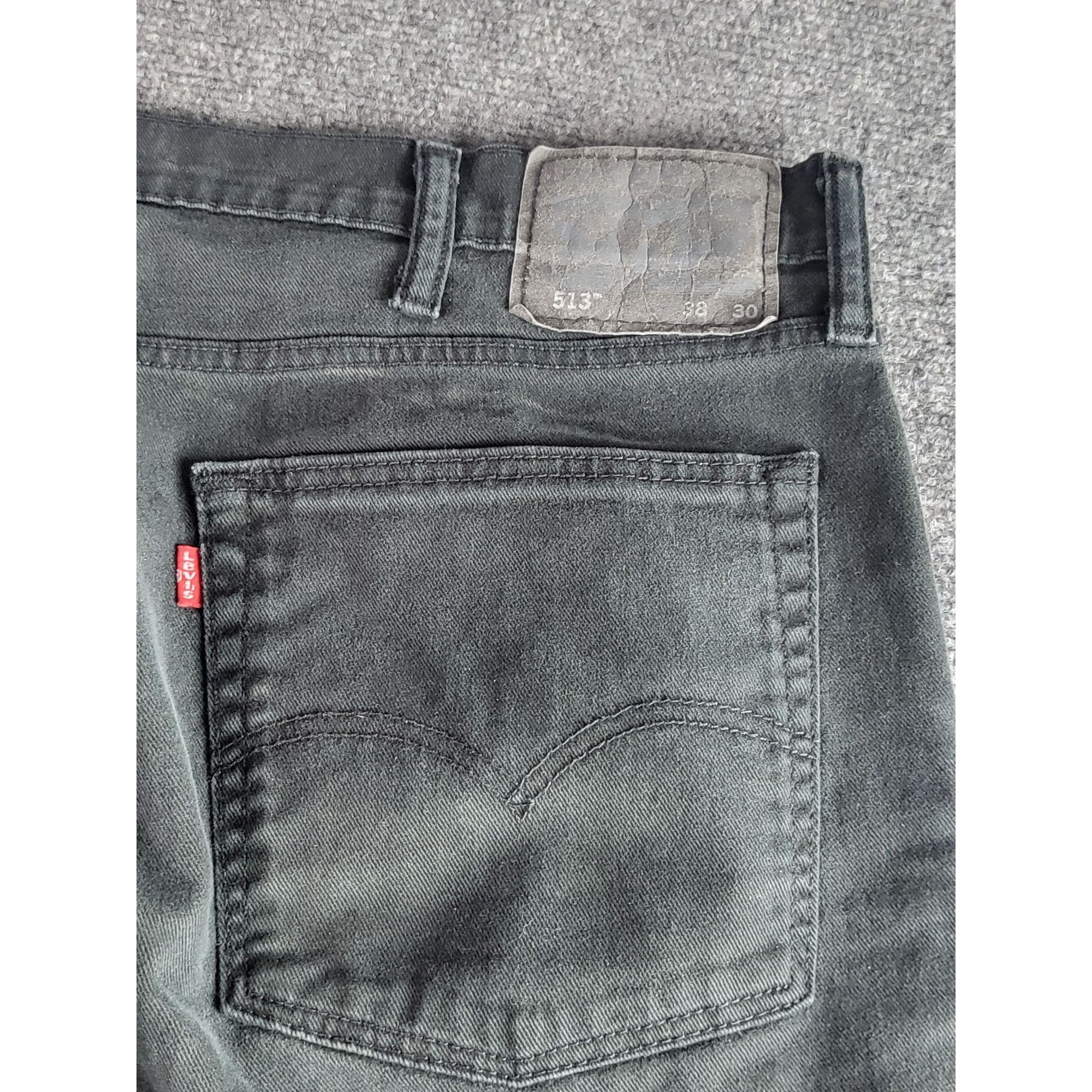 Levi's Levi's 513 Charcoal Black Jeans Men Sz 38X30 Straight Leg Pu Size US 38 / EU 54 - 10 Thumbnail