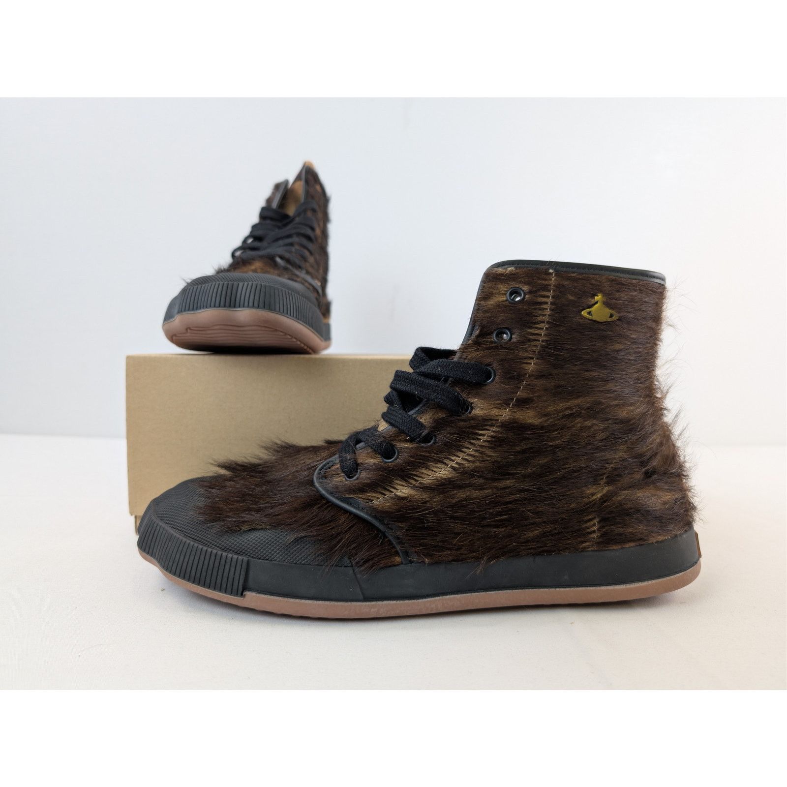 Vivienne Westwood o1rshd1 Animal Gym High Top Sneakers in Brown Size US 10 / EU 43 - 20 Thumbnail