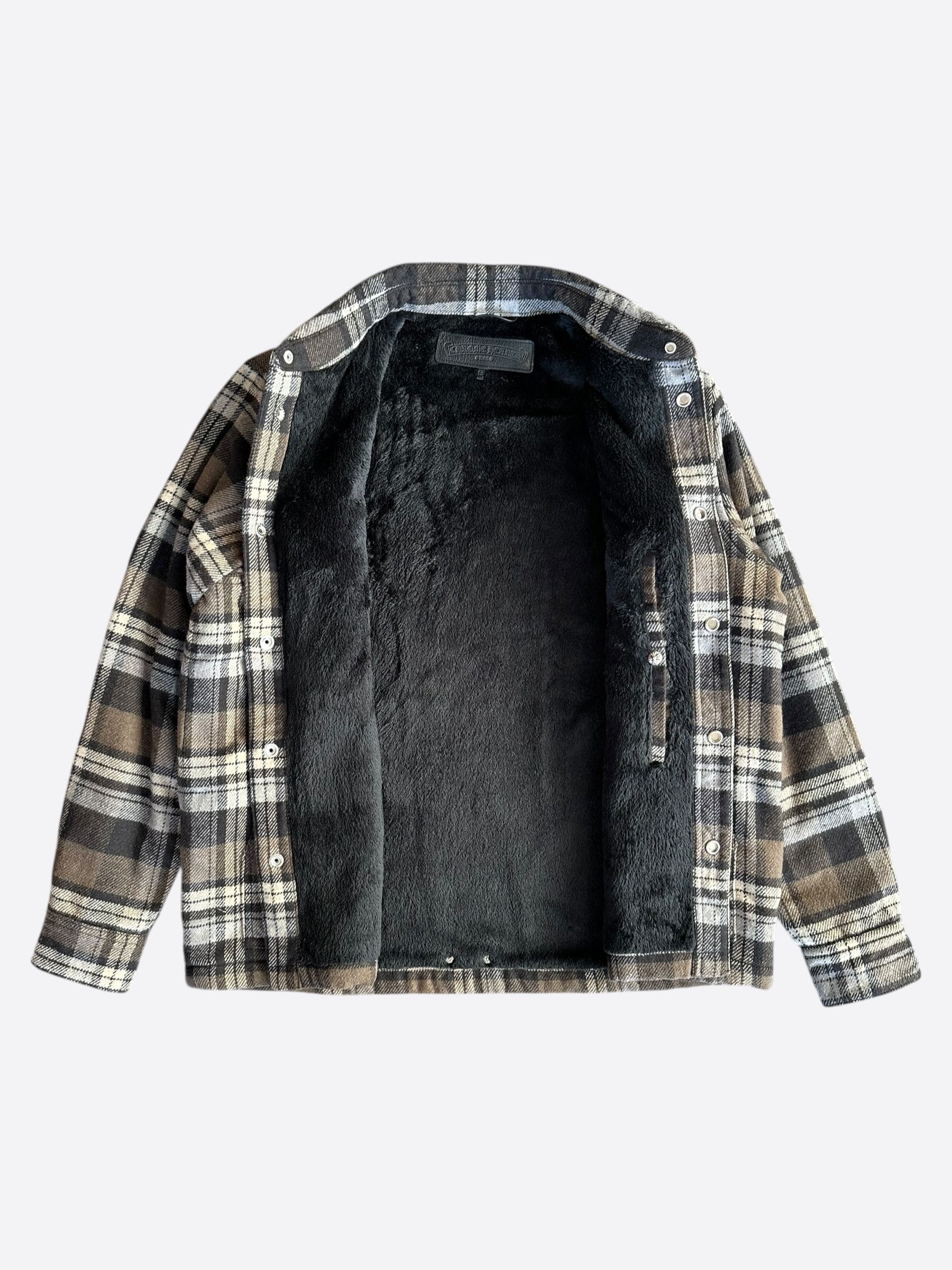Chrome Hearts Chrome Hearts Brown & White Plaid Sherpa Jacket Size US M / EU 48-50 / 2 - 3 Thumbnail