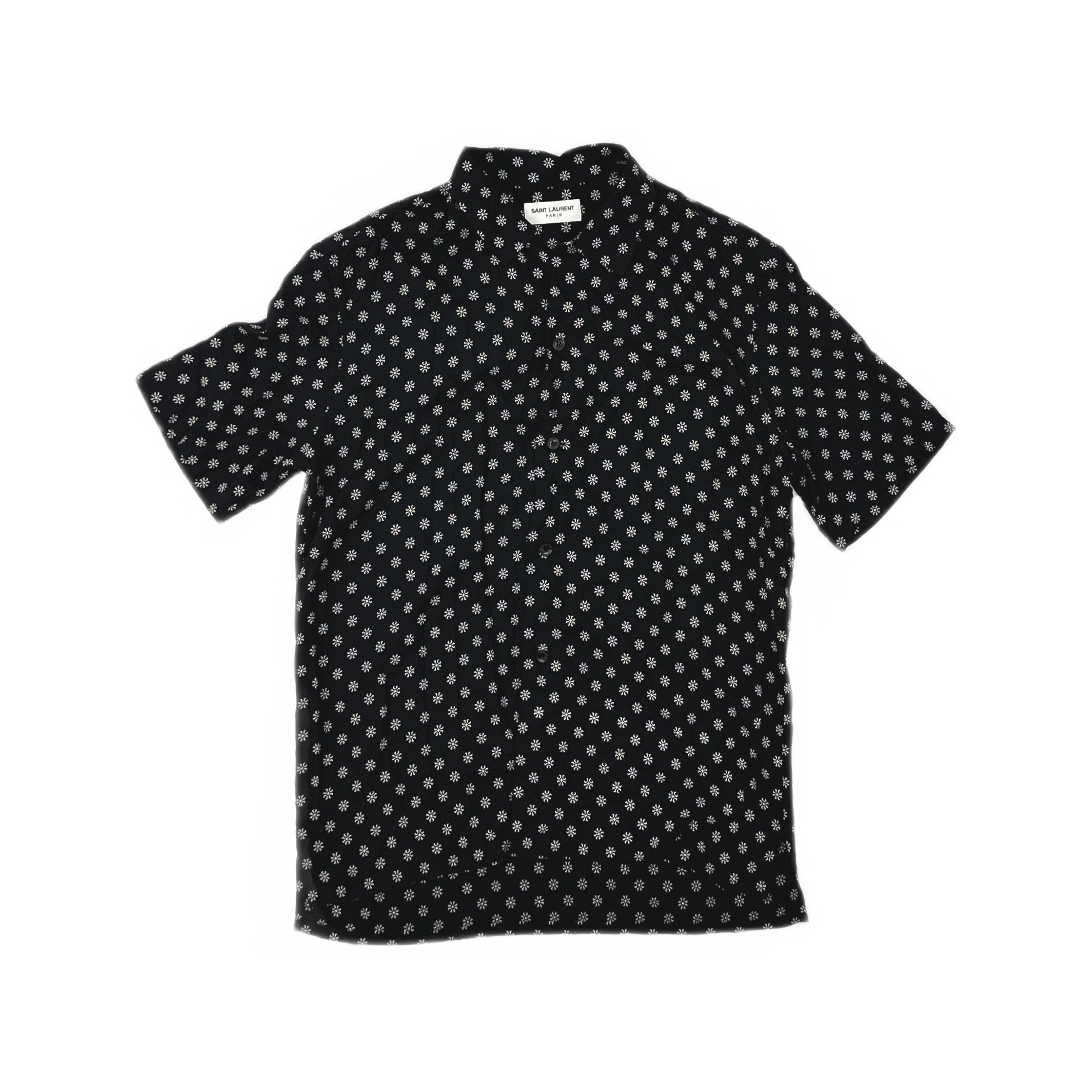 Saint Laurent Paris Saint Laurent Floral Print Short Sleeve Shirt Size S Size US S / EU 44-46 / 1 - 1 Thumbnail