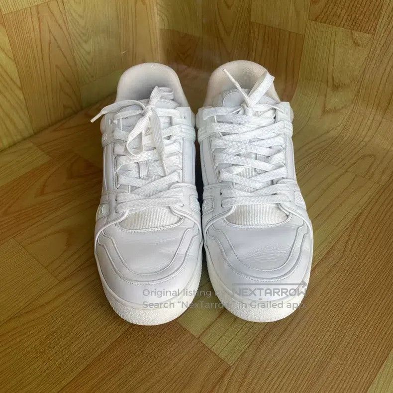 Louis Vuitton Louis Vuitton Trainer S neaker leather and rubber logo low Size US 8 / EU 41 - 1 Thumbnail