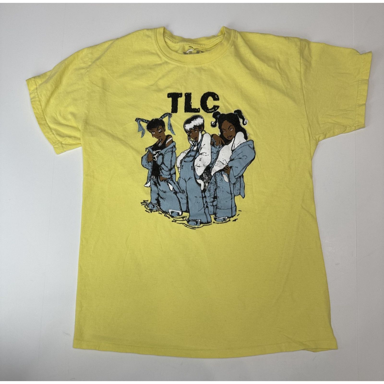 Other TLC Tee Shirt Yellow Lisa Lopes Distressed 90s Medium Size M / US 6-8 / IT 42-44 - 1 Thumbnail