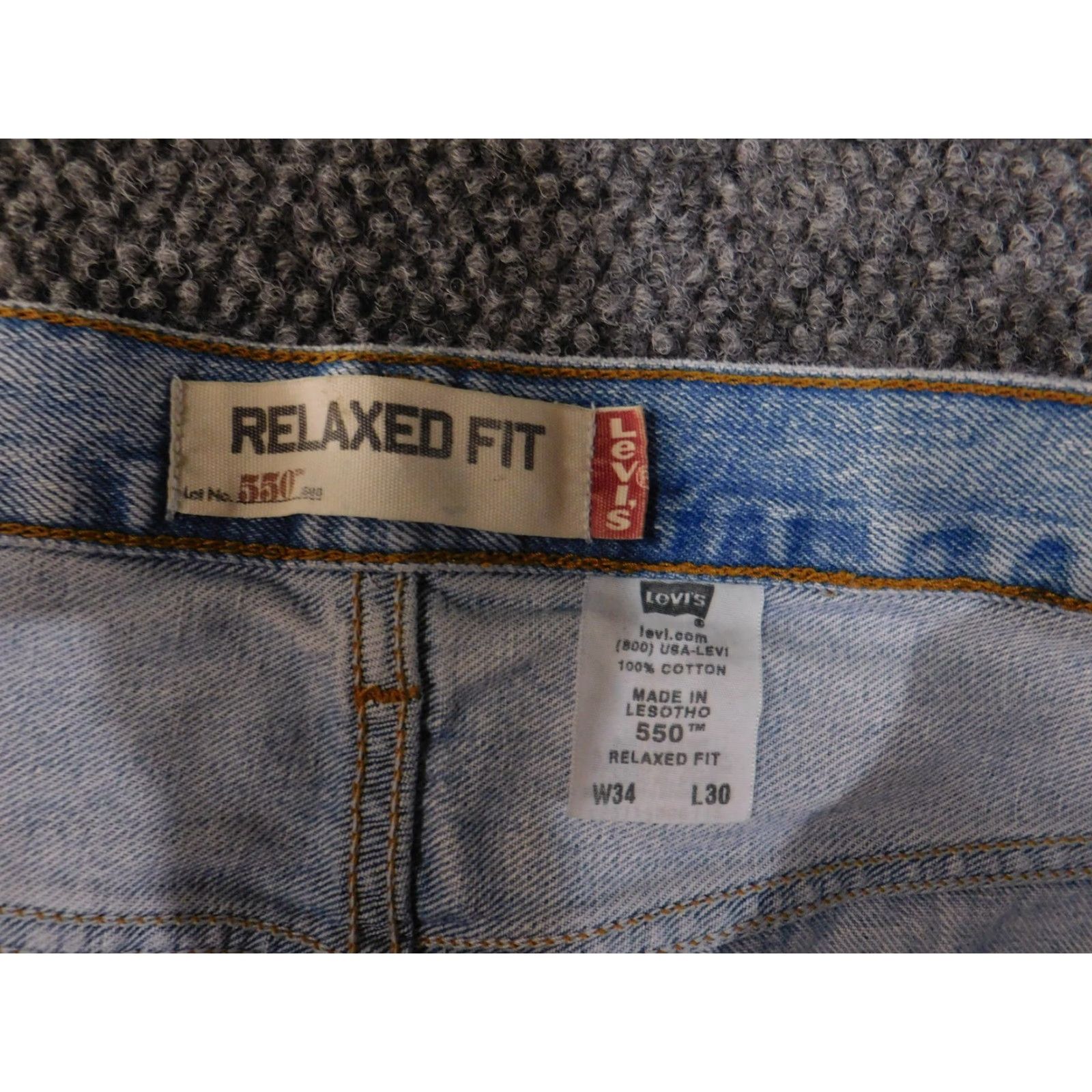 Levi's VINTAGE Levi's 550 Jeans Mens 34x30 Blue Relaxed Fit Medium Wash Denim Pants 100% Cotton Size US 34 / EU 50 - 5 Thumbnail