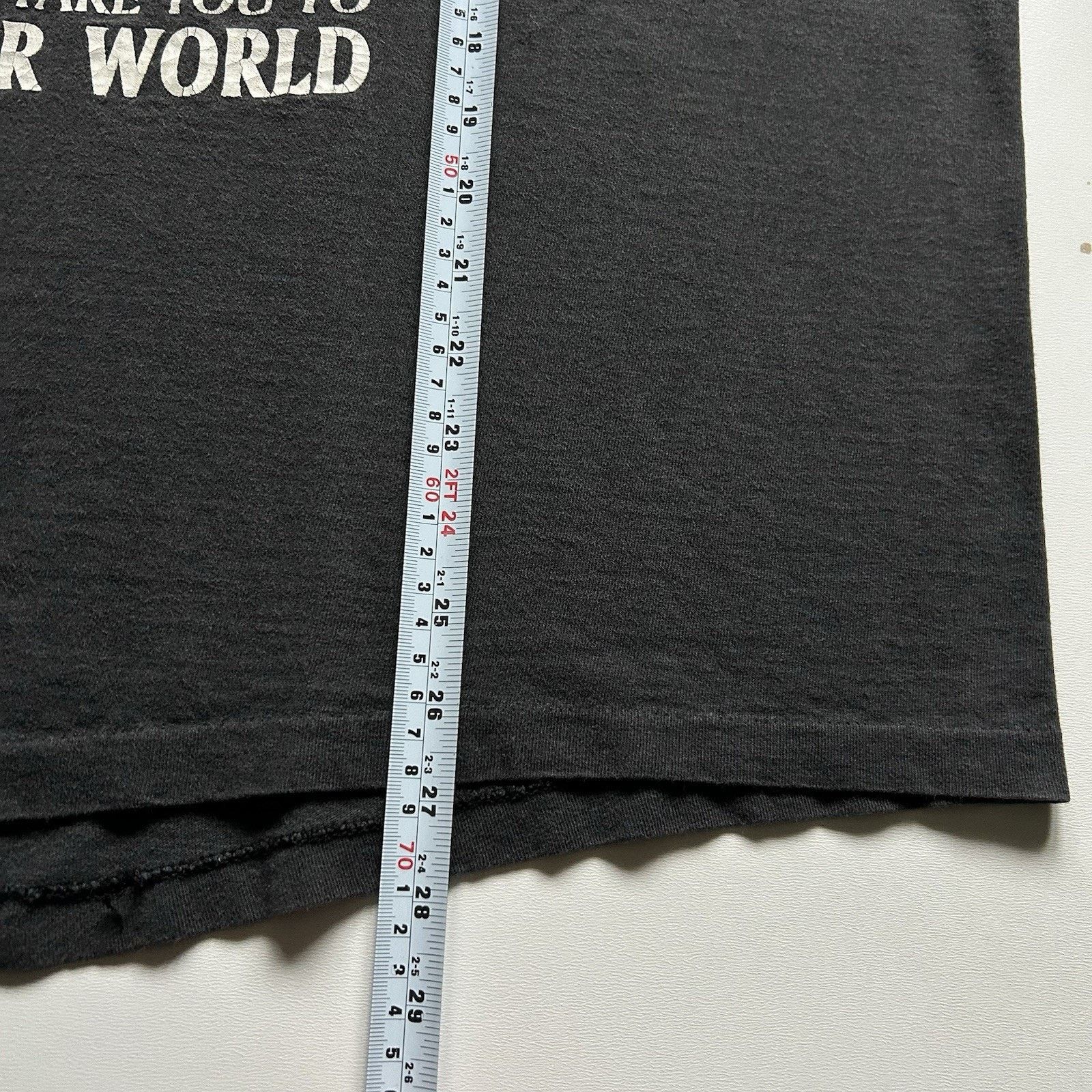 Vintage Vintage Tune In To God Shirt XL 90s Faded Black Religion USA Size US XL / EU 56 / 4 - 6 Thumbnail