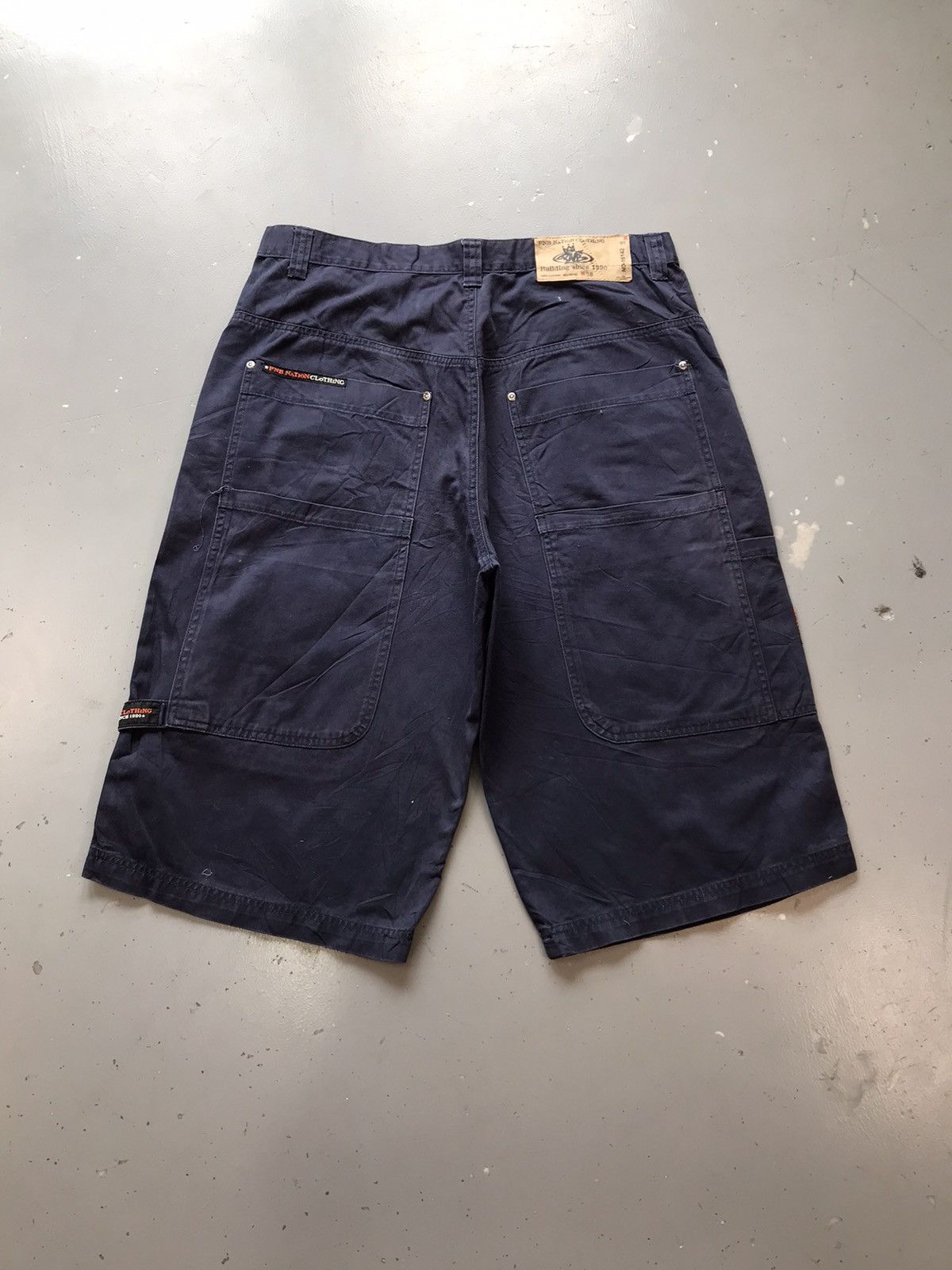 JNCO × Southpole × Vintage Vintage PNB national clothing big pocket denim jort Size US 35 - 2 Thumbnail