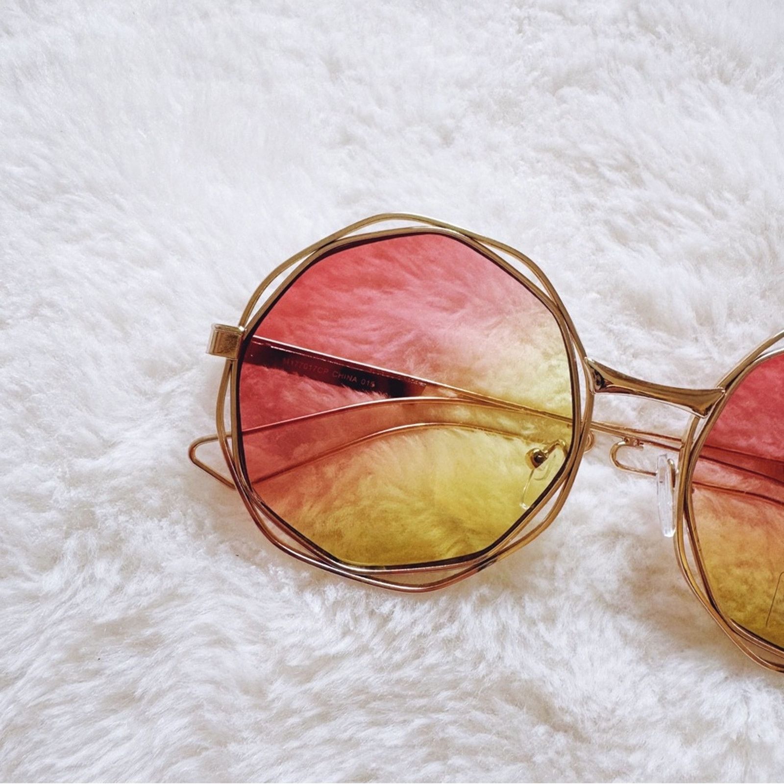 Other Seraphina Pink & Yellow Geometric Sunglasses Size ONE SIZE - 2 Thumbnail