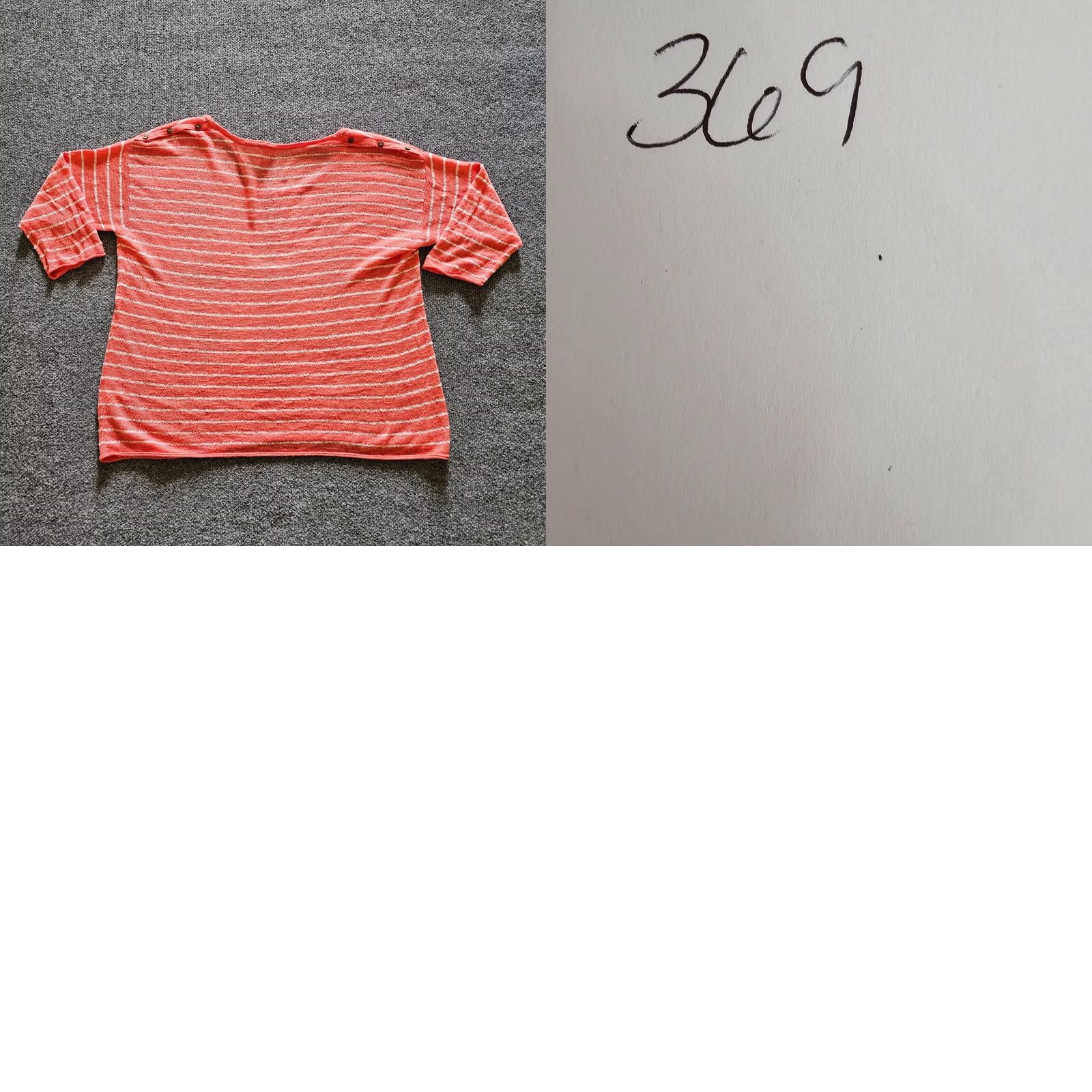 J. Jill J Jill Top Shirt Women Medium Orange Coral Striped Linen 3/4 Sleeve Casual Beach Shirt Size M / US 6-8 / IT 42-44 - 8 Thumbnail
