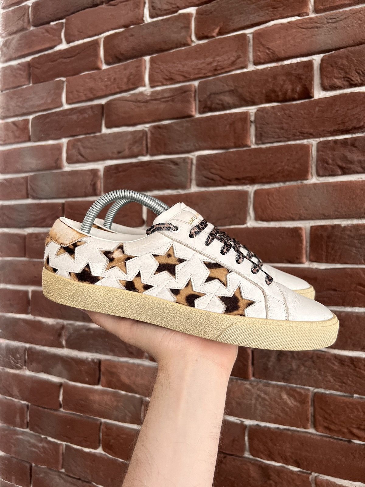 Saint Laurent Paris Saint Laurent Low Top Leather Designer Sneakers Hype Wmns Size US 8 / IT 38 - 1 Thumbnail
