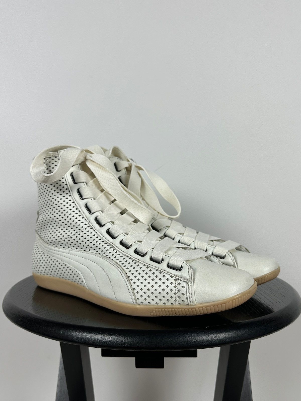 Puma Vintage Puma Y2K Speedcat Hi Top Leather Sneakers Size US 10 / IT 40 - 10 Thumbnail