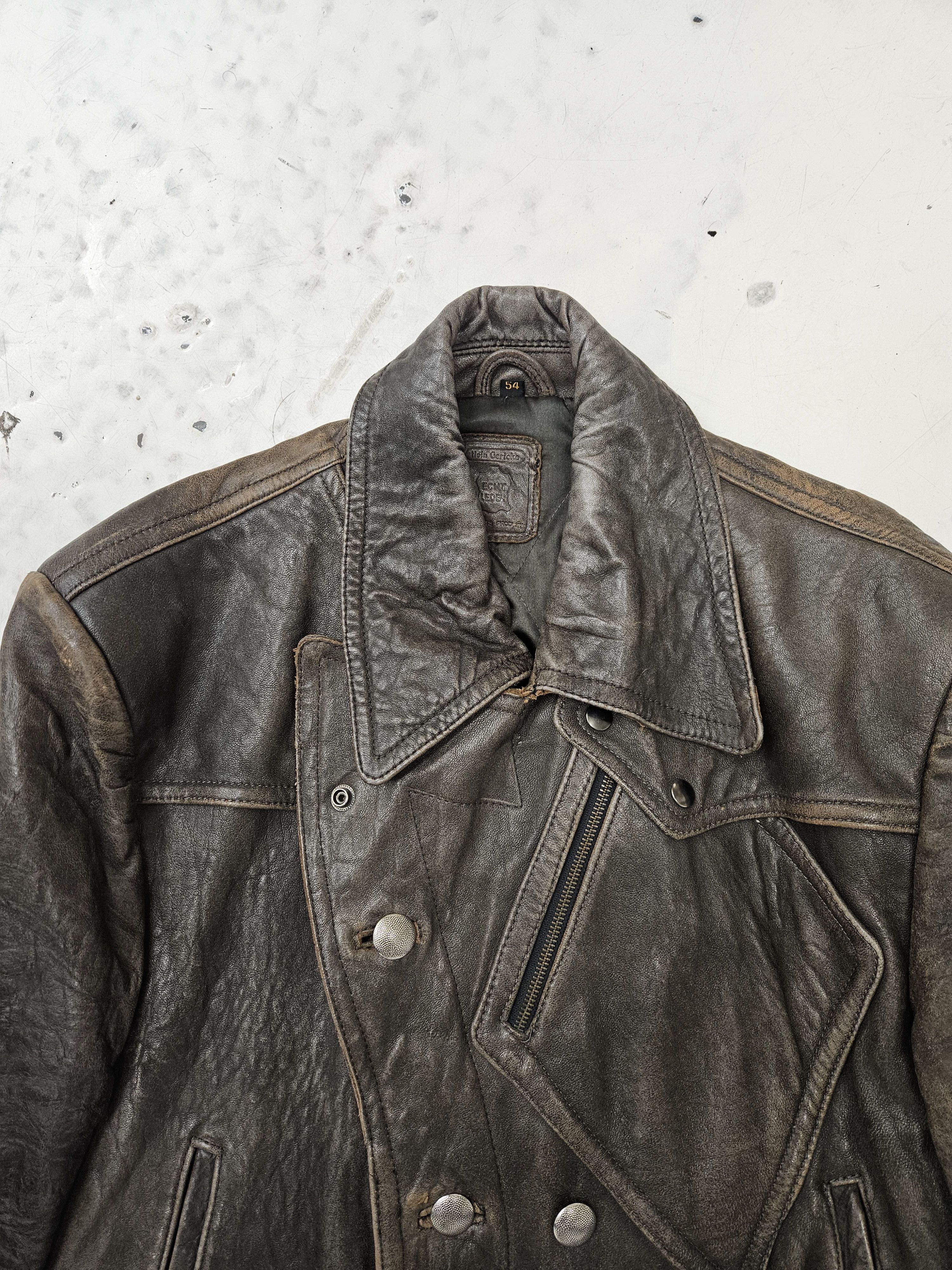 Genuine Leather Vintage Hein Gericke leather biker jacket Size US L / EU 52-54 / 3 - 3 Thumbnail
