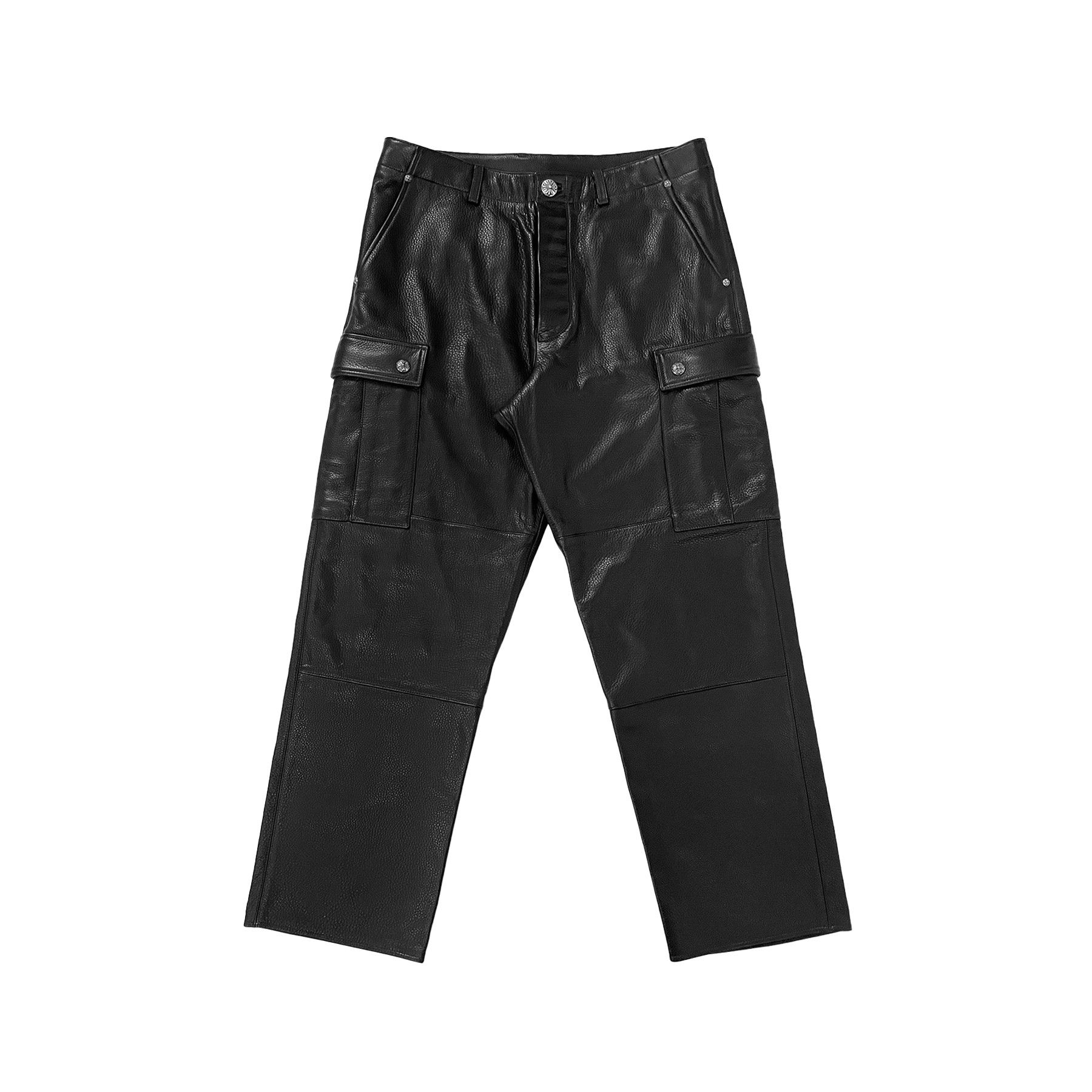 Chrome Hearts Chrome Hearts Black Cargo Leather Pants Size US 34 / EU 50 - 1 Thumbnail