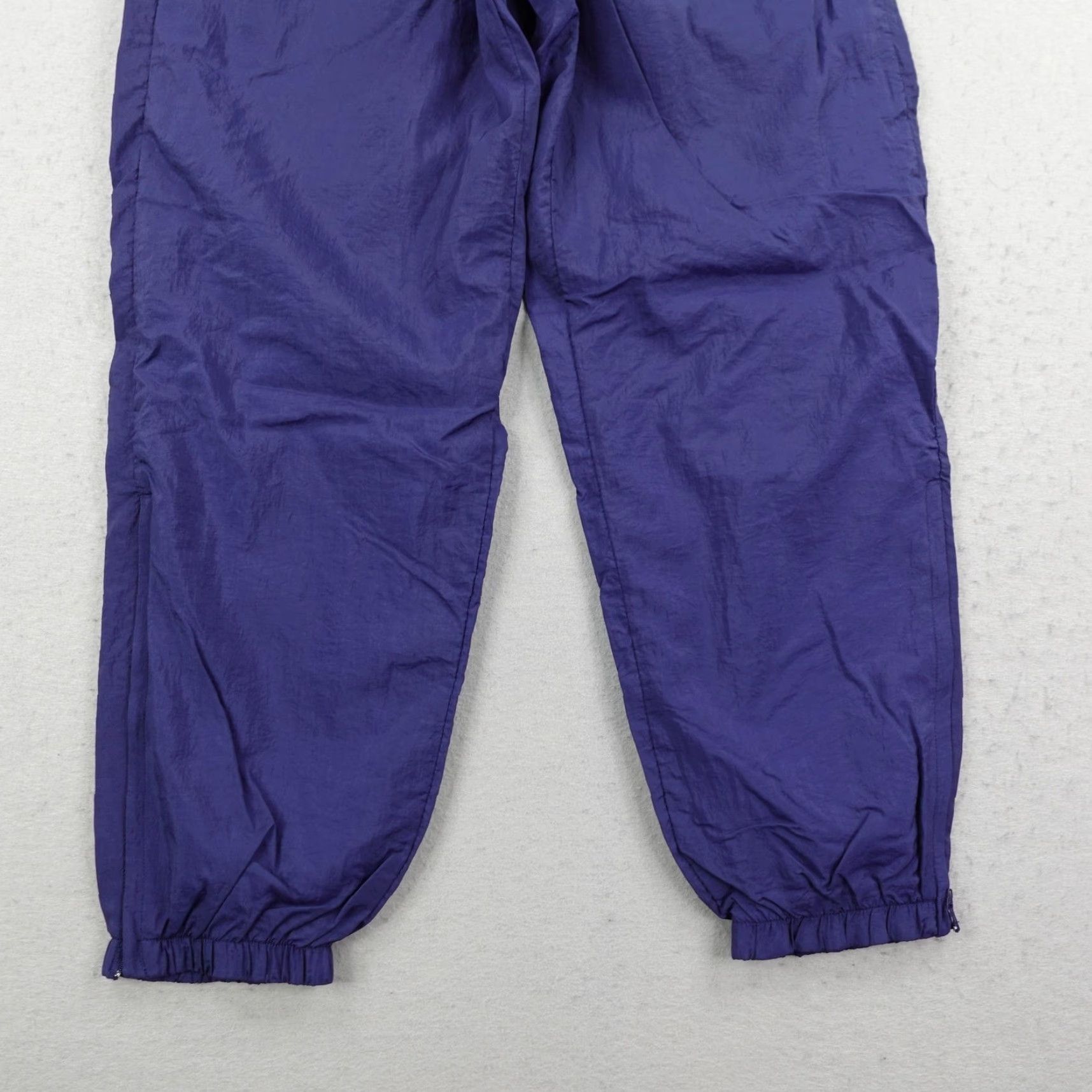 Nike Vintage Nike Pants Mens Large Blue Lined Windbreaker Ankle Zip Track Joggers 90s Size US 33 - 3 Thumbnail
