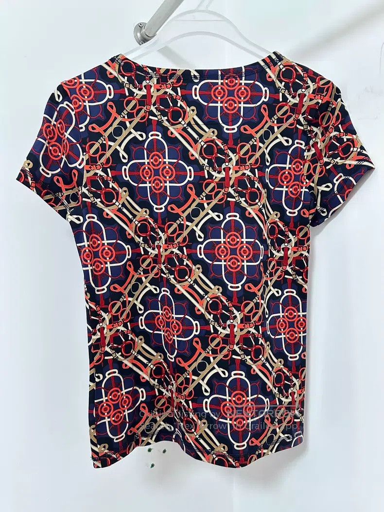 Hermes Hermes Knot Pattern Printed Short Sleeve T-Shirt Size XXS / US 00 / IT 34 - 2 Thumbnail