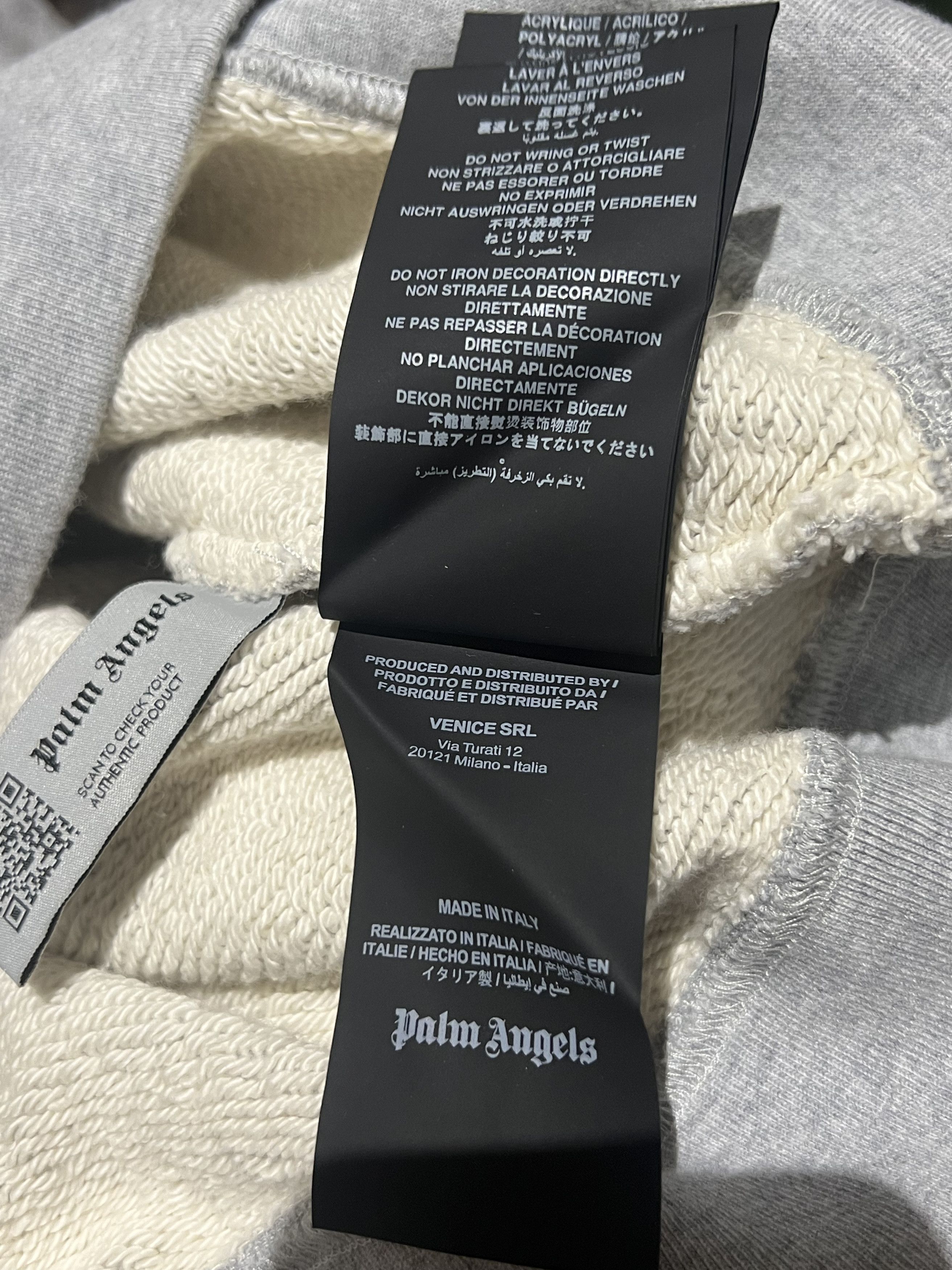 Palm Angels Palm Angels Pirate Bear Hoody Melange Grey WH Palm Angels Size US XS / EU 42 / 0 - 8 Thumbnail