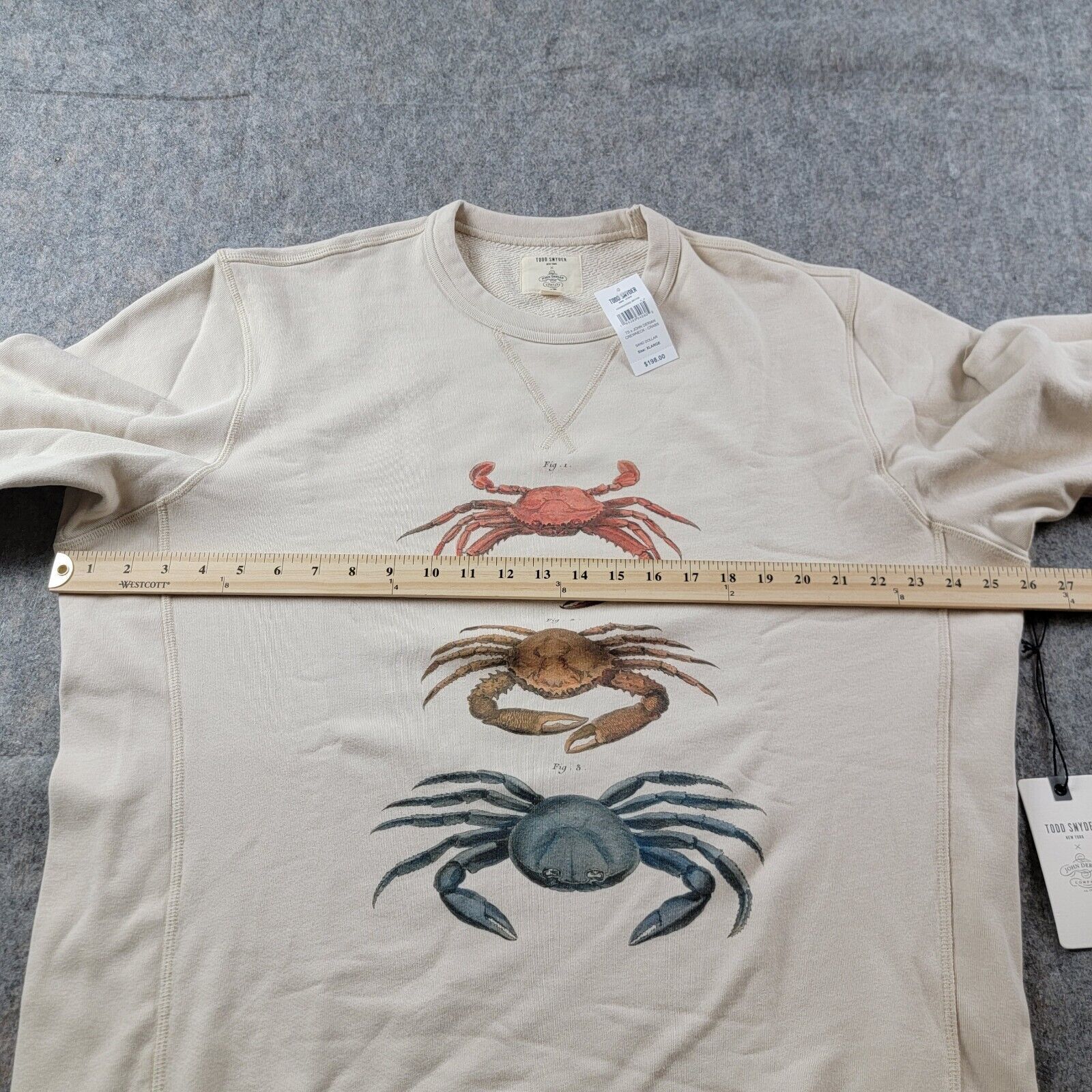 Todd Snyder Todd Snyder x John Derian Crab Print Sweatshirt Size US XL / EU 56 / 4 - 10 Thumbnail