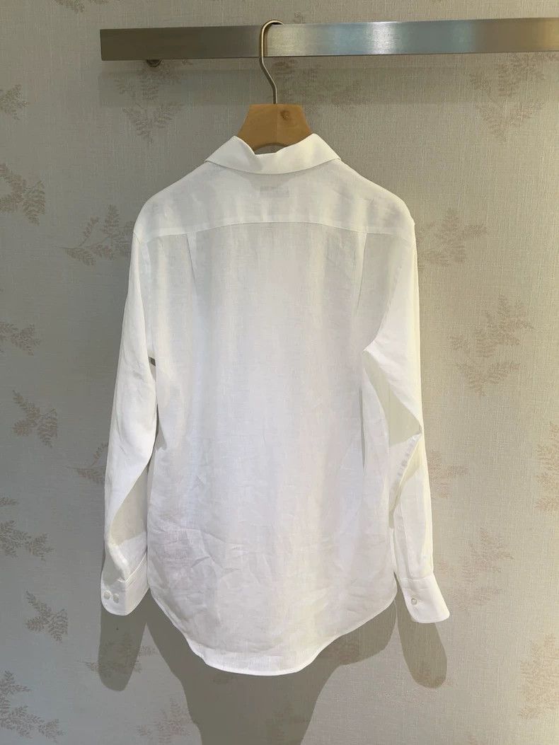 Loro Piana LORO PIANA White linen shirt Size XS / US 0-2 / IT 36-38 - 5 Thumbnail