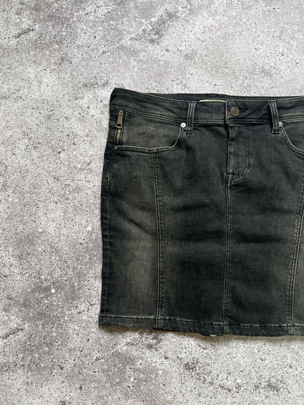 Burberry Burberry Brit Denim Mini Skirt Black Zip Size 30" / US 8 / IT 44 - 6 Thumbnail