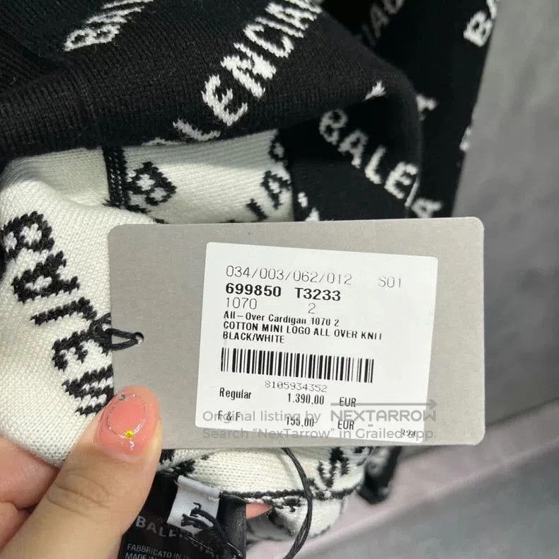 Balenciaga Balenciaga Black Logo Wool Cardigan. Size US S / EU 44-46 / 1 - 3 Thumbnail