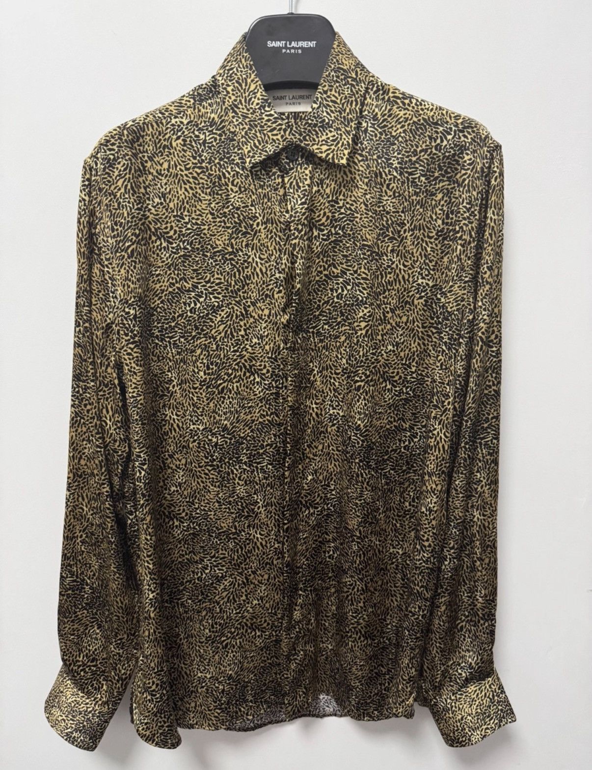 Saint Laurent Paris Saint Laurent 20FW Runway Silk Caramel Leopard Print Shirt Size US S / EU 44-46 / 1 - 1 Thumbnail