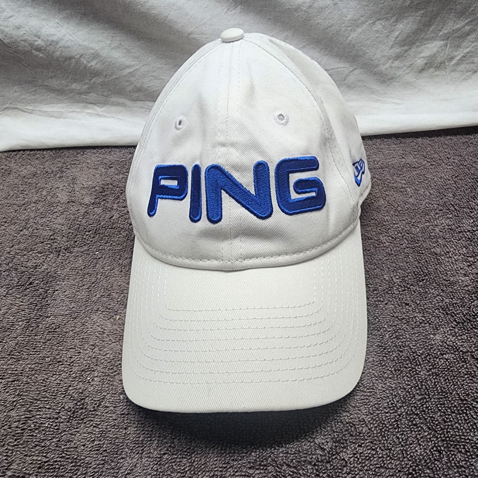New Era Ping white and blue adjustable hat cap new Era b47 Size ONE SIZE - 1 Thumbnail