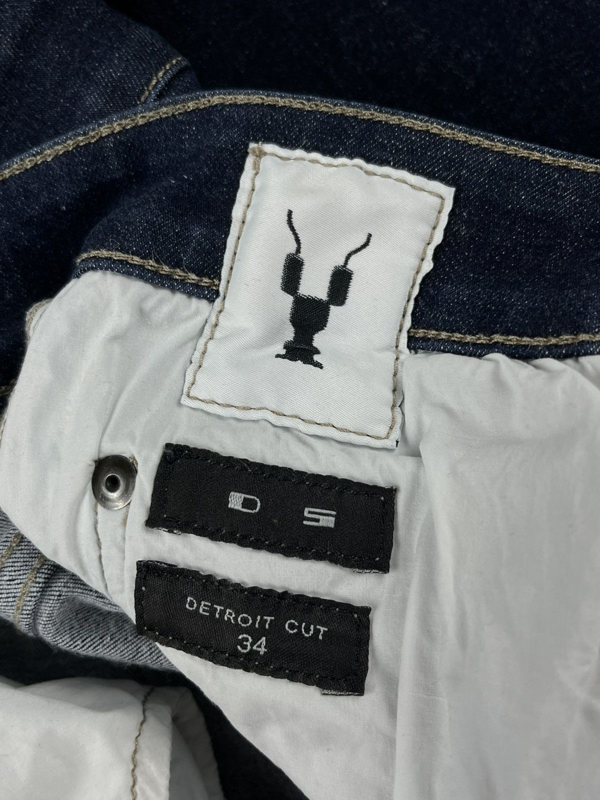 Rick Owens SS17 Rick Owens Unwashed Blue Stretch Detroit Denim Jeans Size US 34 / EU 50 - 6 Thumbnail