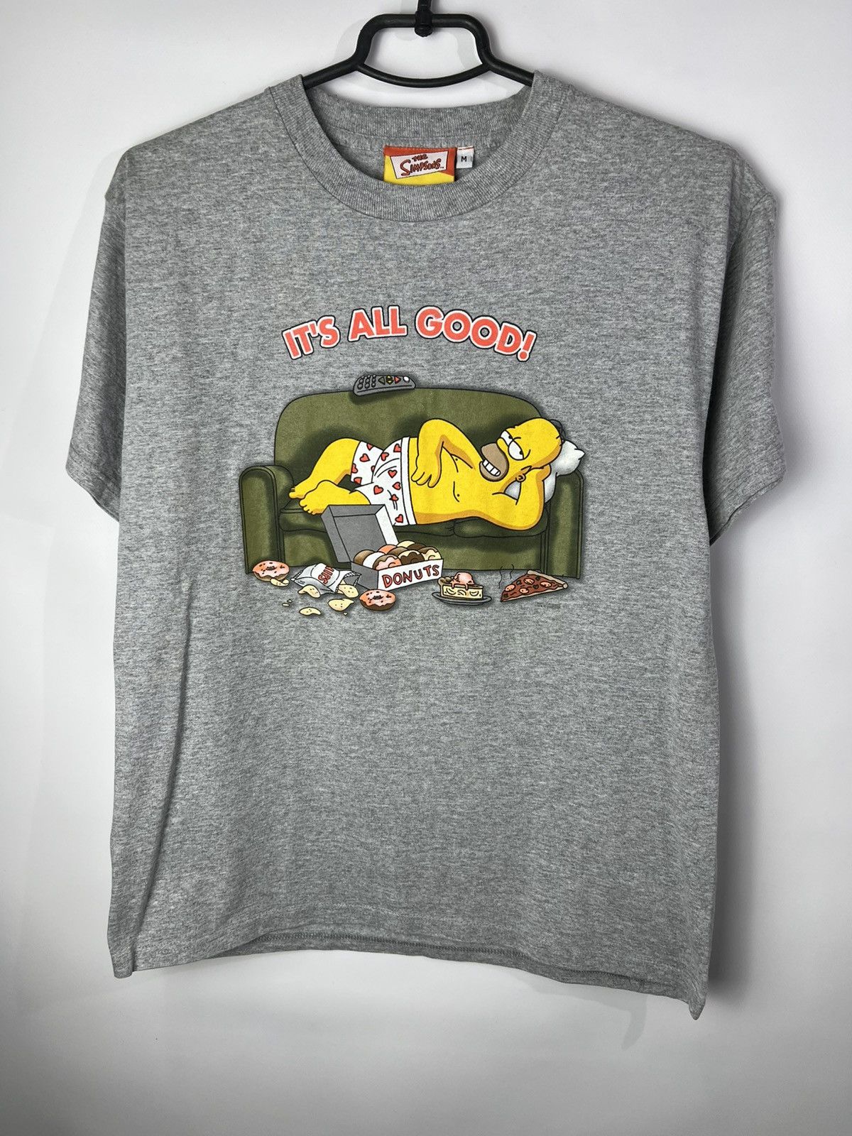 The Simpsons Vtg The Simpsons Homer It's All Good Gray Mens M T-shirt 98 Size US M / EU 48-50 / 2 - 1 Thumbnail