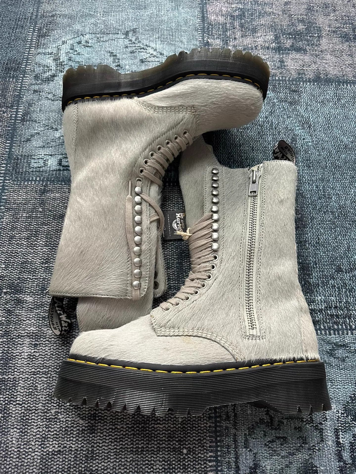 Rick Owens Rick Owens x Dr. Martens Horsehair Riding Boots 41/42 Size US 9 / EU 42 - 1 Thumbnail