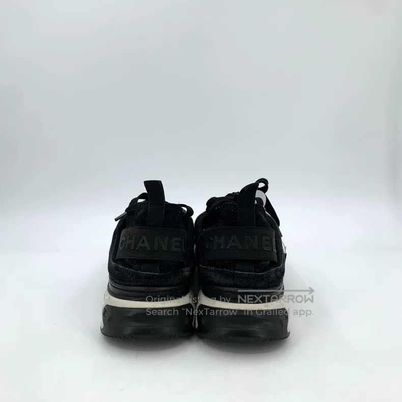Chanel Chanel Black logo logo laced casual sneakers Size US 7 / EU 40 - 4 Thumbnail