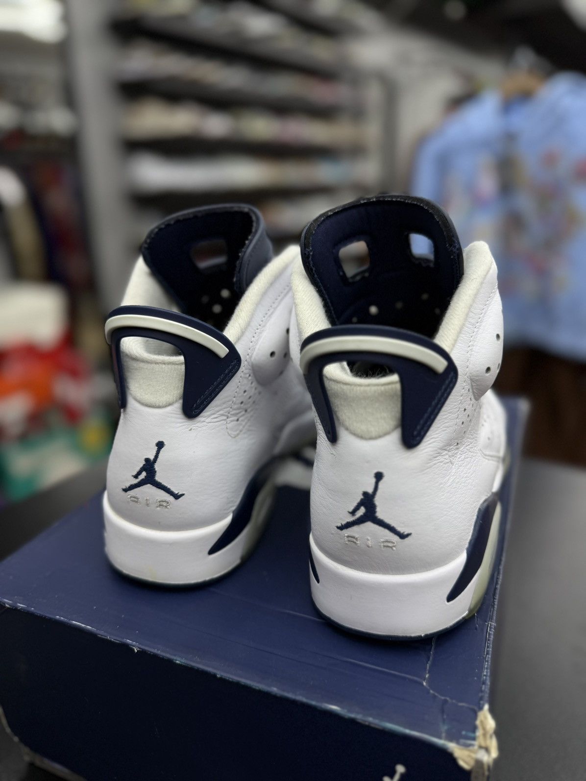 Jordan Brand × Nike Jordan 6 Midnight Navy Size 10 Pre Owned W BOX Size US 10 / EU 43 - 8 Thumbnail