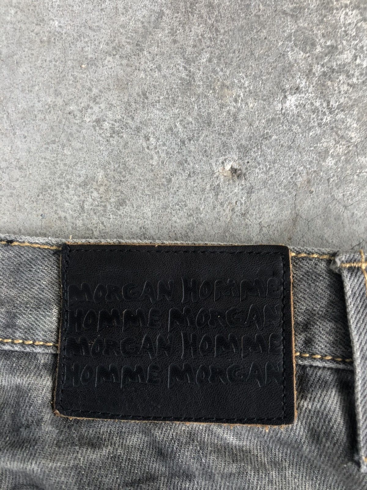 If Six Was Nine Japanese Morgan Homme Flared Jeans Distressed Denim Size US 31 - 18 Thumbnail