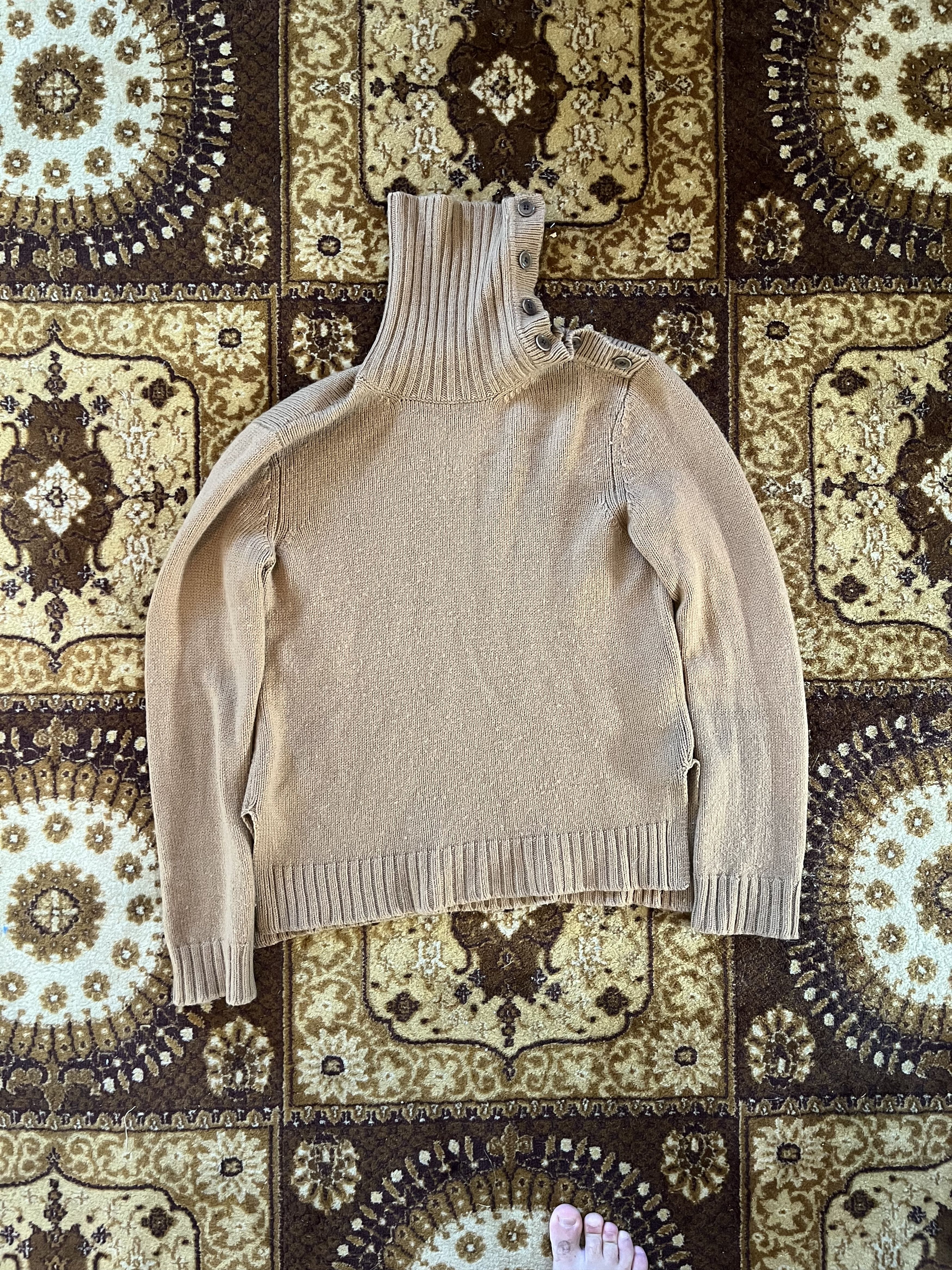 Takahiromiyashita The Soloist. The soloist waffle sweater in beige/camel Size US S / EU 44-46 / 1 - 1 Thumbnail