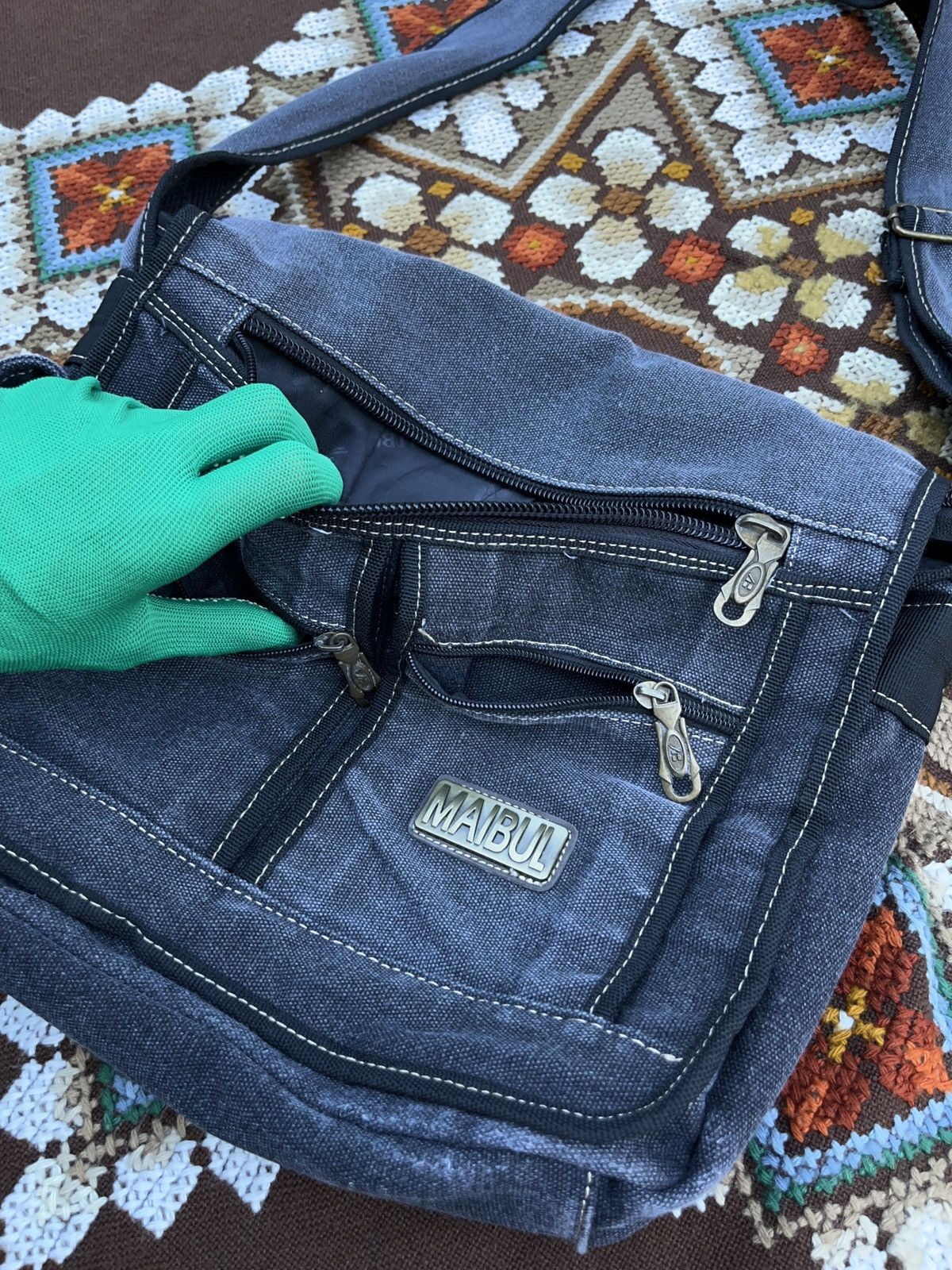 Vintage Vintage Military Bag Multi Pocket Messenger Diesel Style Size ONE SIZE - 3 Thumbnail