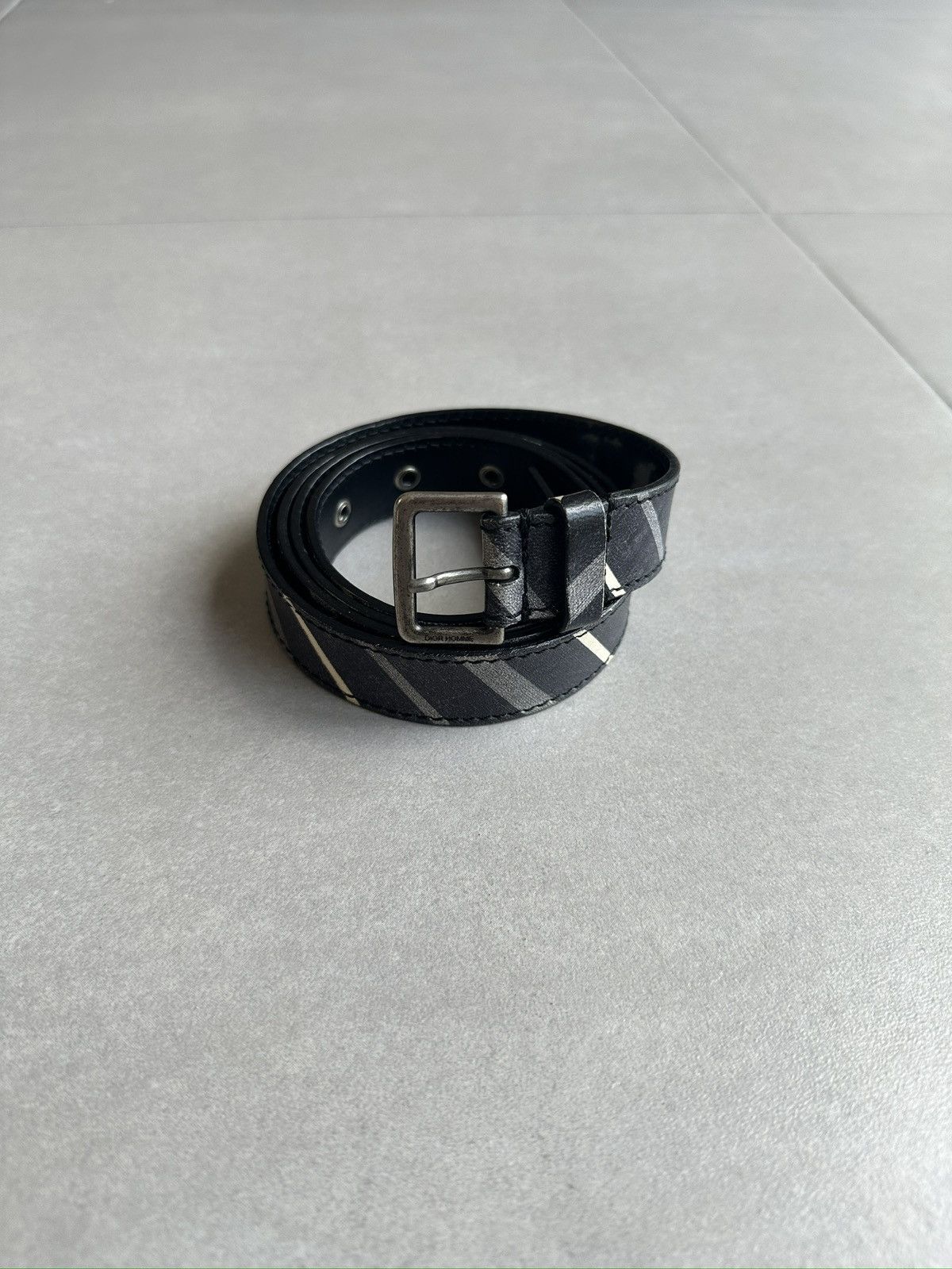 Dior × Hedi Slimane Dior Homme SS06 striped slim belt Size ONE SIZE - 6 Thumbnail