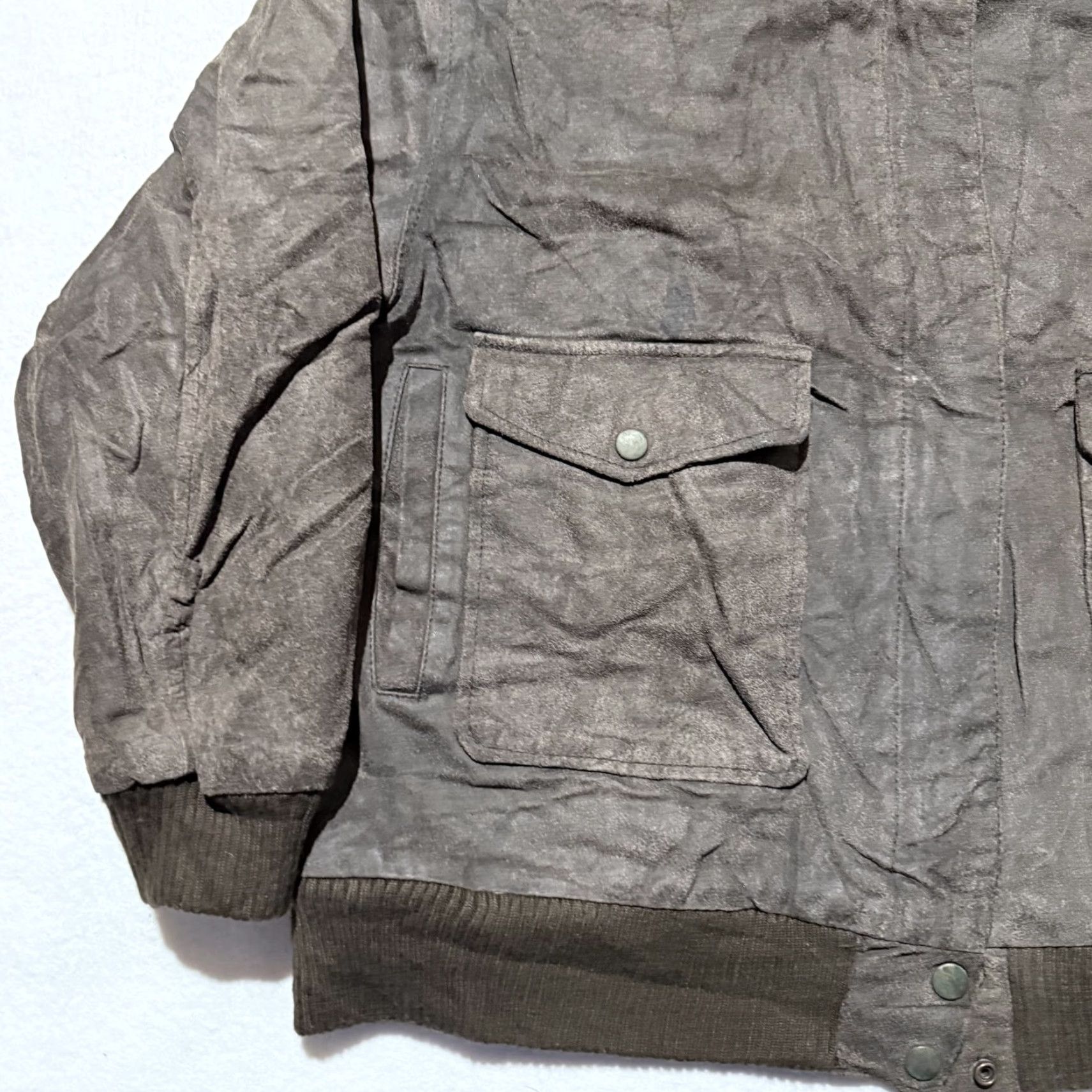 Vintage VINTAGE Explorations Leather Bomber Jacket Men Gray Map Lined Size M Size US M / EU 48-50 / 2 - 6 Thumbnail