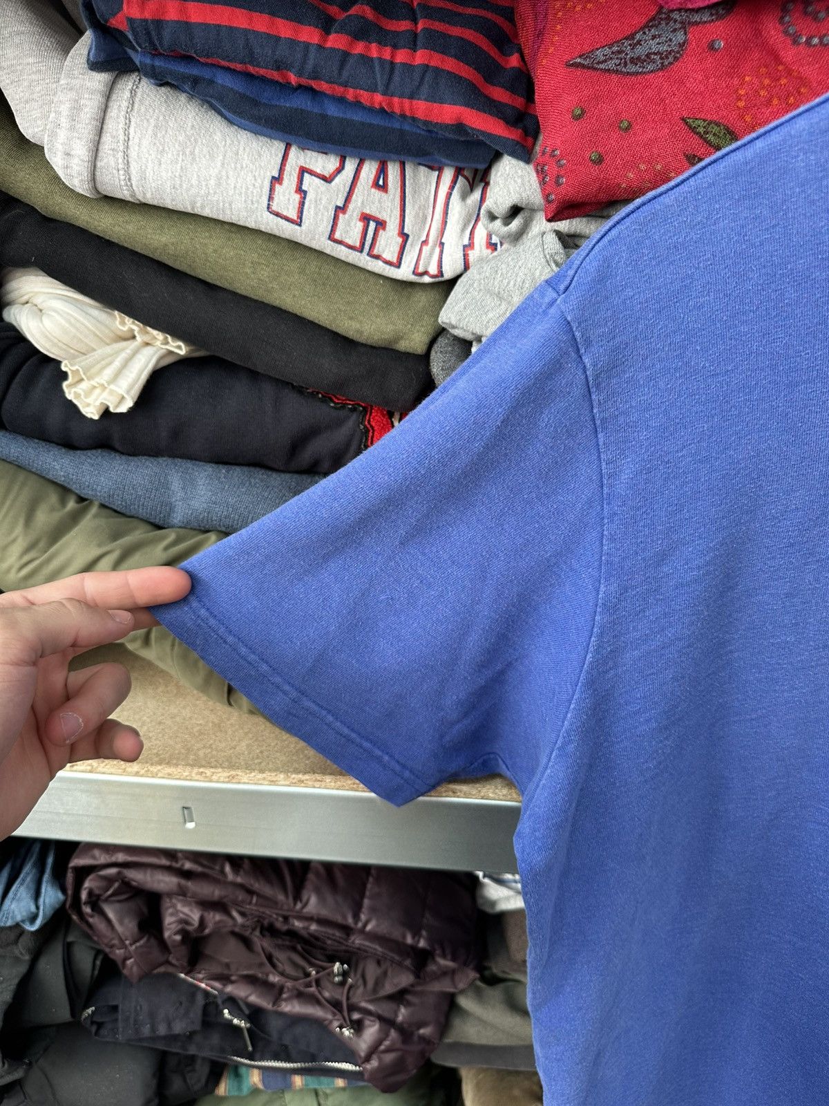 Supreme Supreme Pocket T-Shirt Red Box Logo Blue Faded Y2K Basic Tee Size US L / EU 52-54 / 3 - 11 Thumbnail