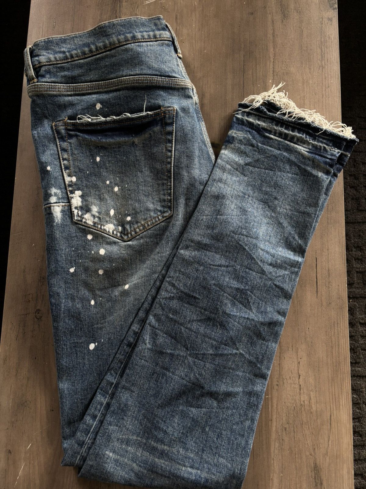 Purple Brand Purple Brand Distressed Slim Fit Jeans – Blue Size US 34 / EU 50 - 7 Thumbnail