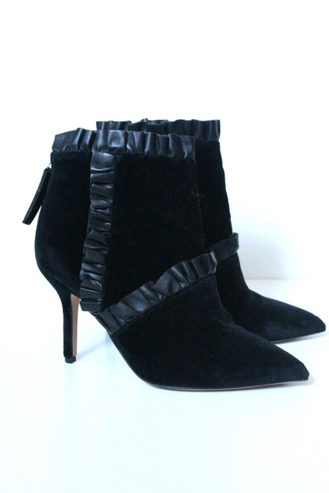 Christopher Kane Christopher Kane Leather-trimmed Velvet Ankle Boots 38 uk 5 Size US 7 / IT 37 - 1 Thumbnail