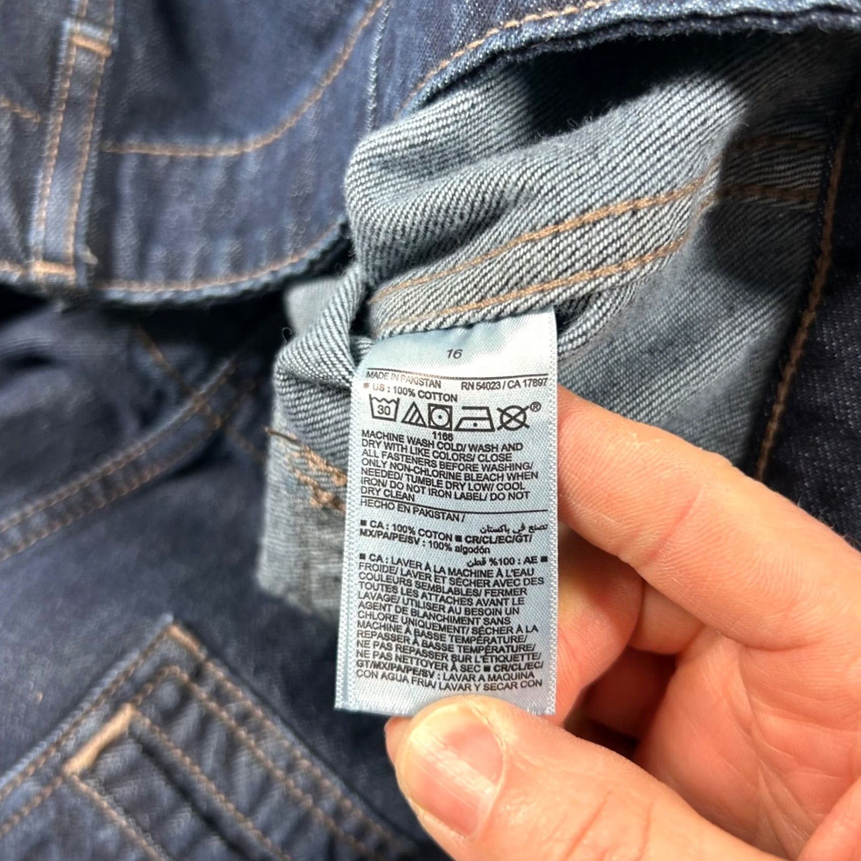 Old Navy Old Navy Jeans Womens 16 Baggy Wide Leg High Rise Denim Blue Vertical 16 Baggy Wide-Leg Jeans Womens Mens Womens Size 38" / US 16 / IT 52 - 6 Thumbnail