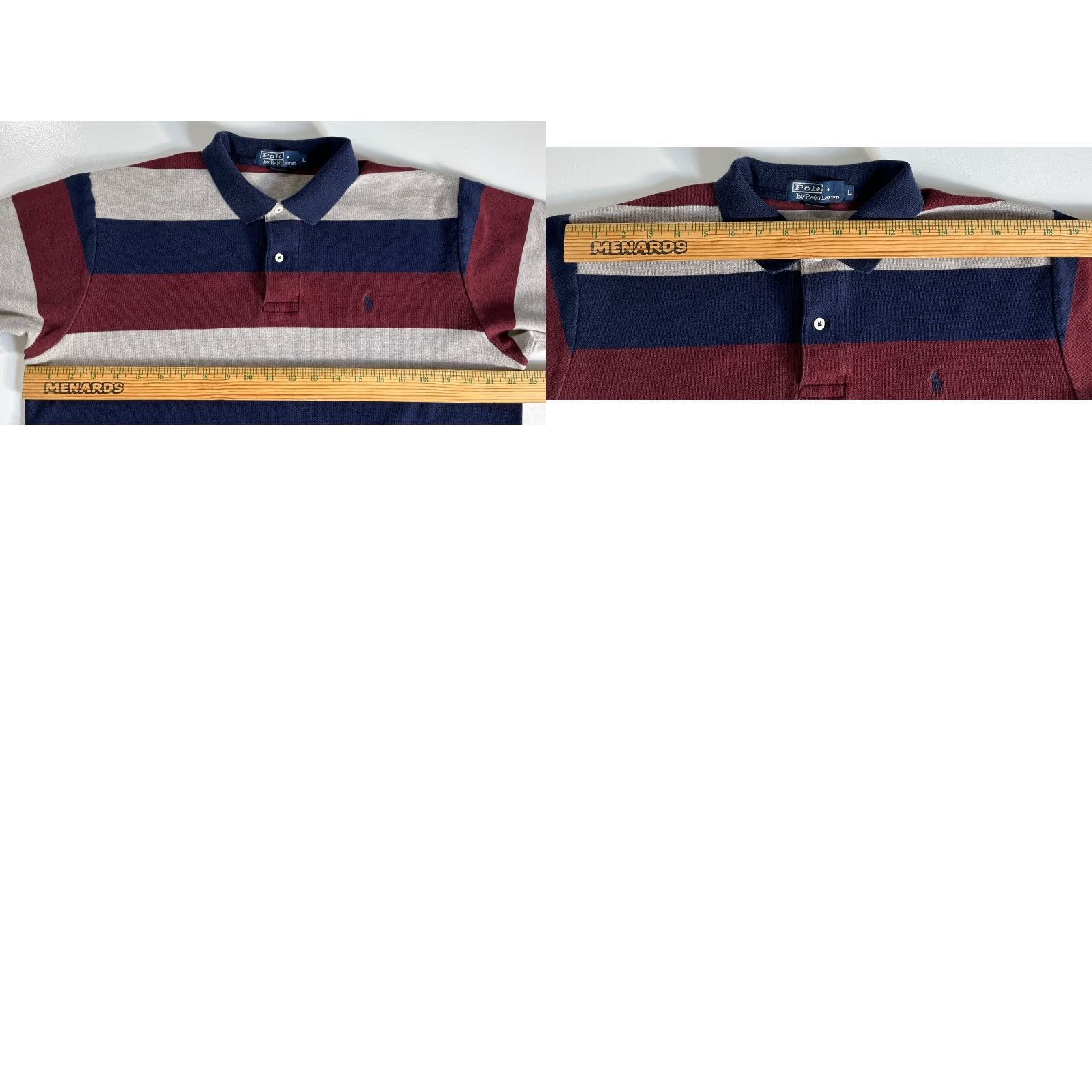 Polo Ralph Lauren Polo Ralph Lauren Polo Shirt Striped Sz L Mens Polo Shirt Size US L / EU 52-54 / 3 - 8 Thumbnail