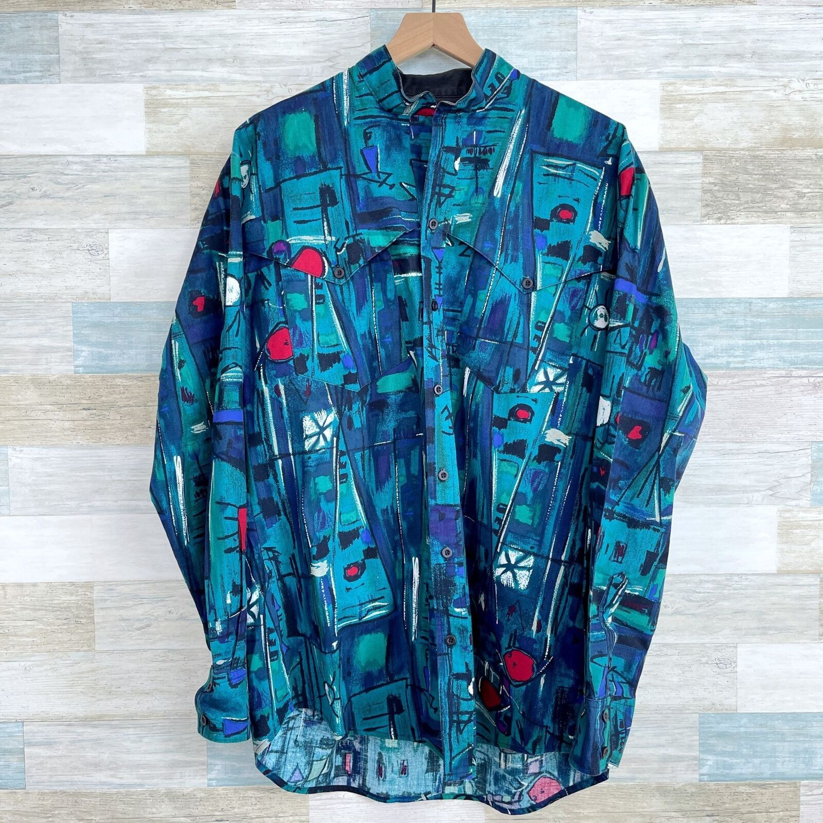 Roper Roper Vintage Western Rodeo Shirt Blue 90s Cowboy Mens Large Size US L / EU 52-54 / 3 - 1 Thumbnail