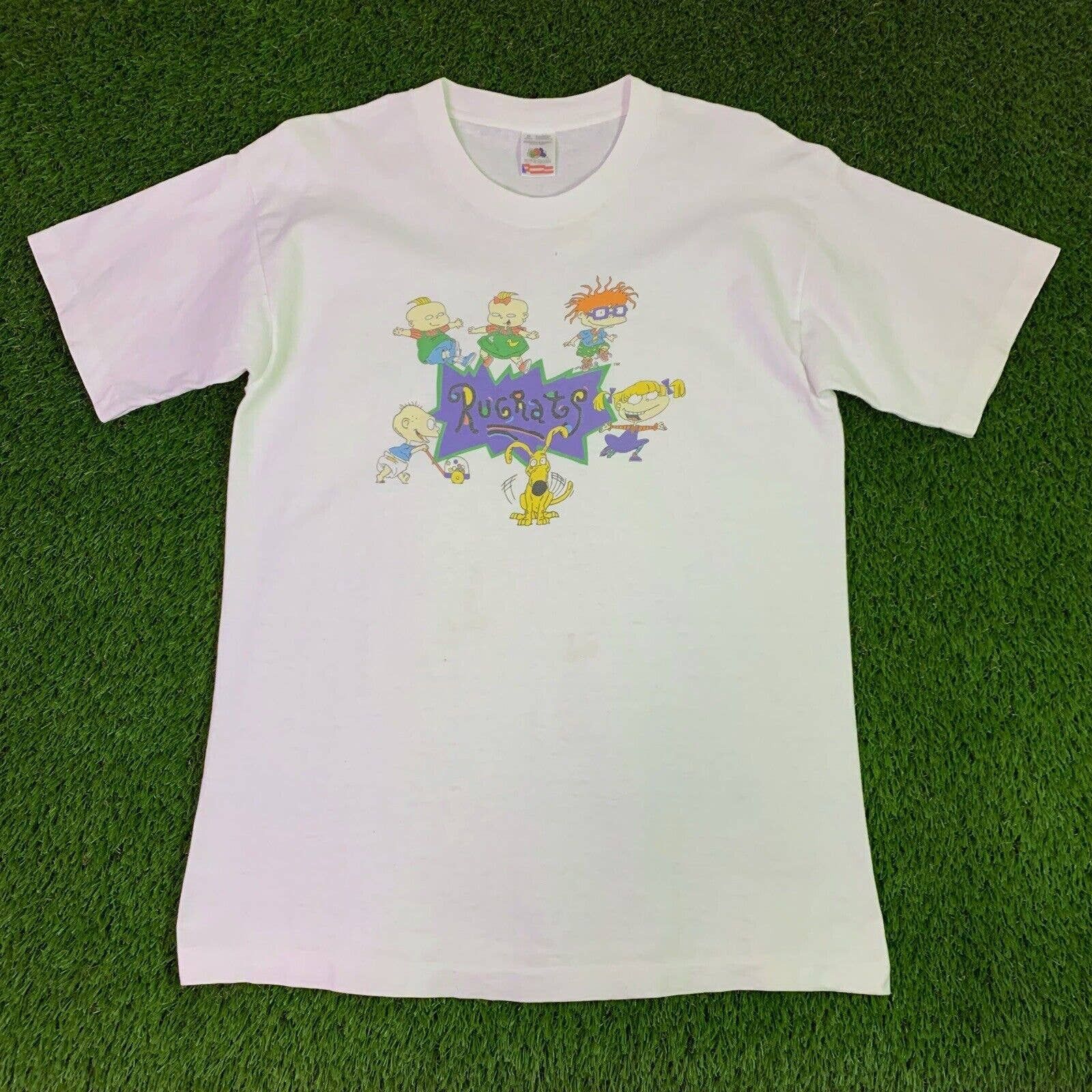 image of 90's Rugrats Nickelodeon Tv Show T Shirt Medium in White, Men's