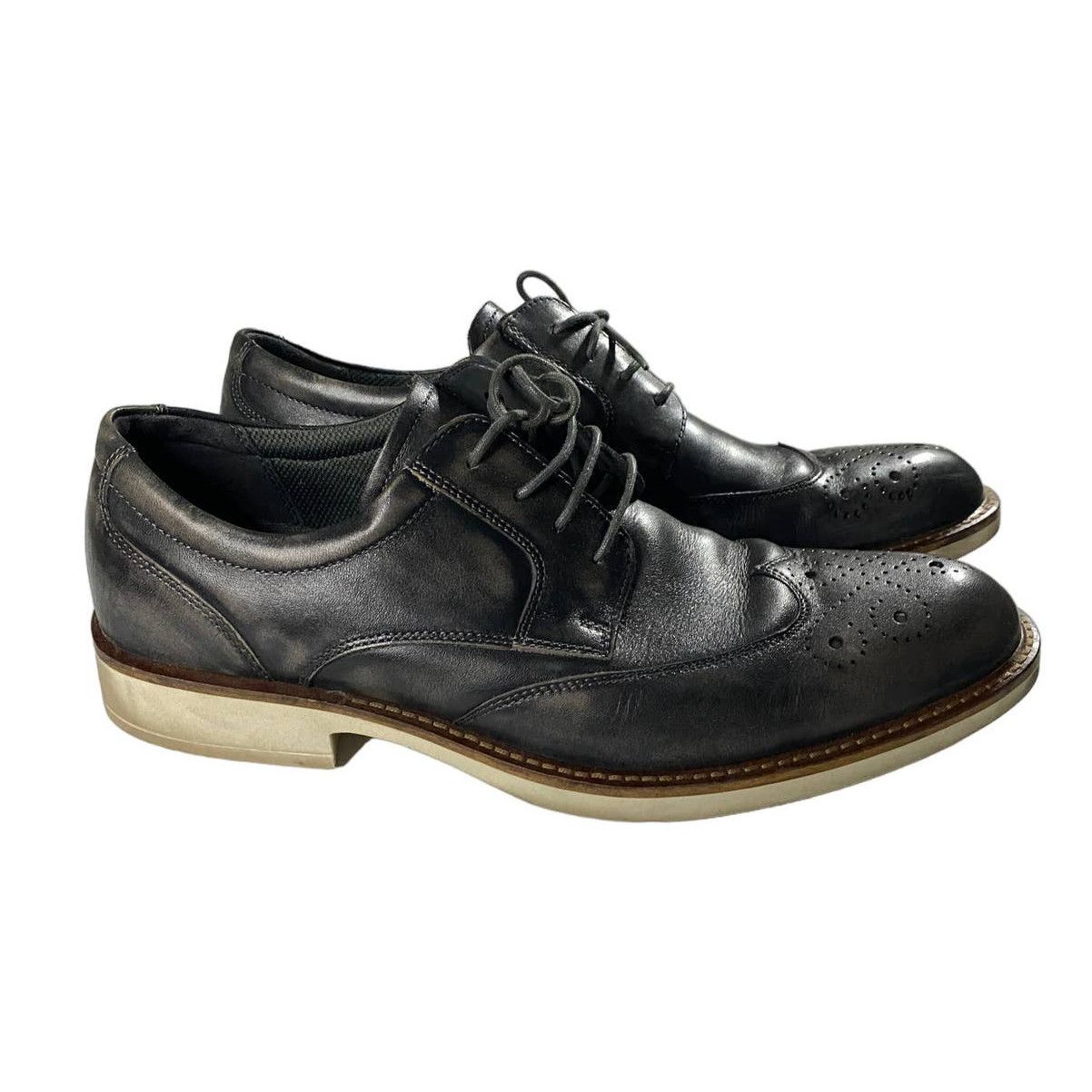 Ecco Men\'s Biarritz Brogue Type Black Leather Oxford Shoes Size 11 US Amazon.com | ECCO S Lite Hybrid Apron Toe Tie, Black, 4-4.5  main image 4