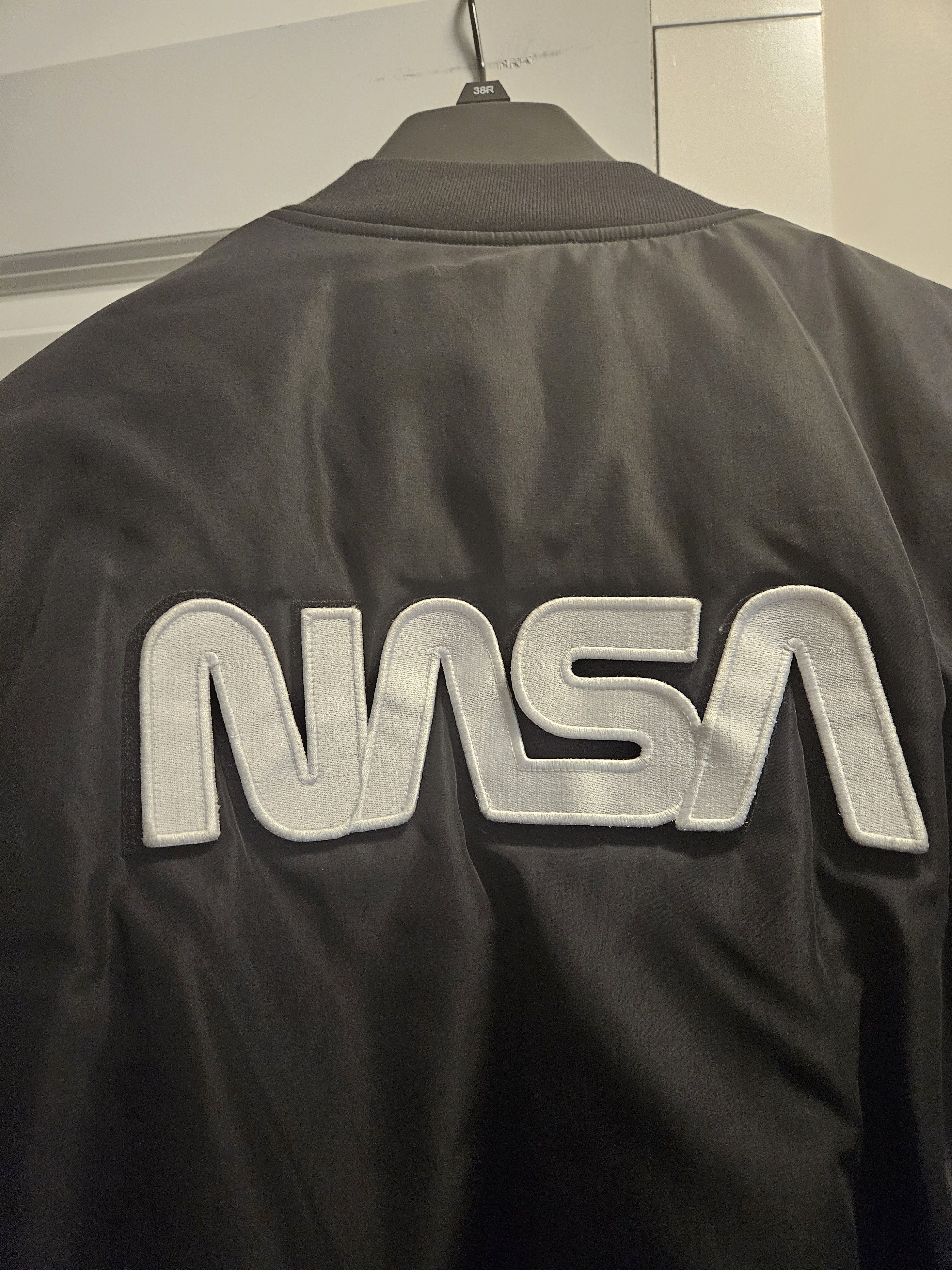 Balenciaga Multi Patch Black Nasa Plush Lined Bomber Jacket Size US M / EU 48-50 / 2 - 9 Thumbnail