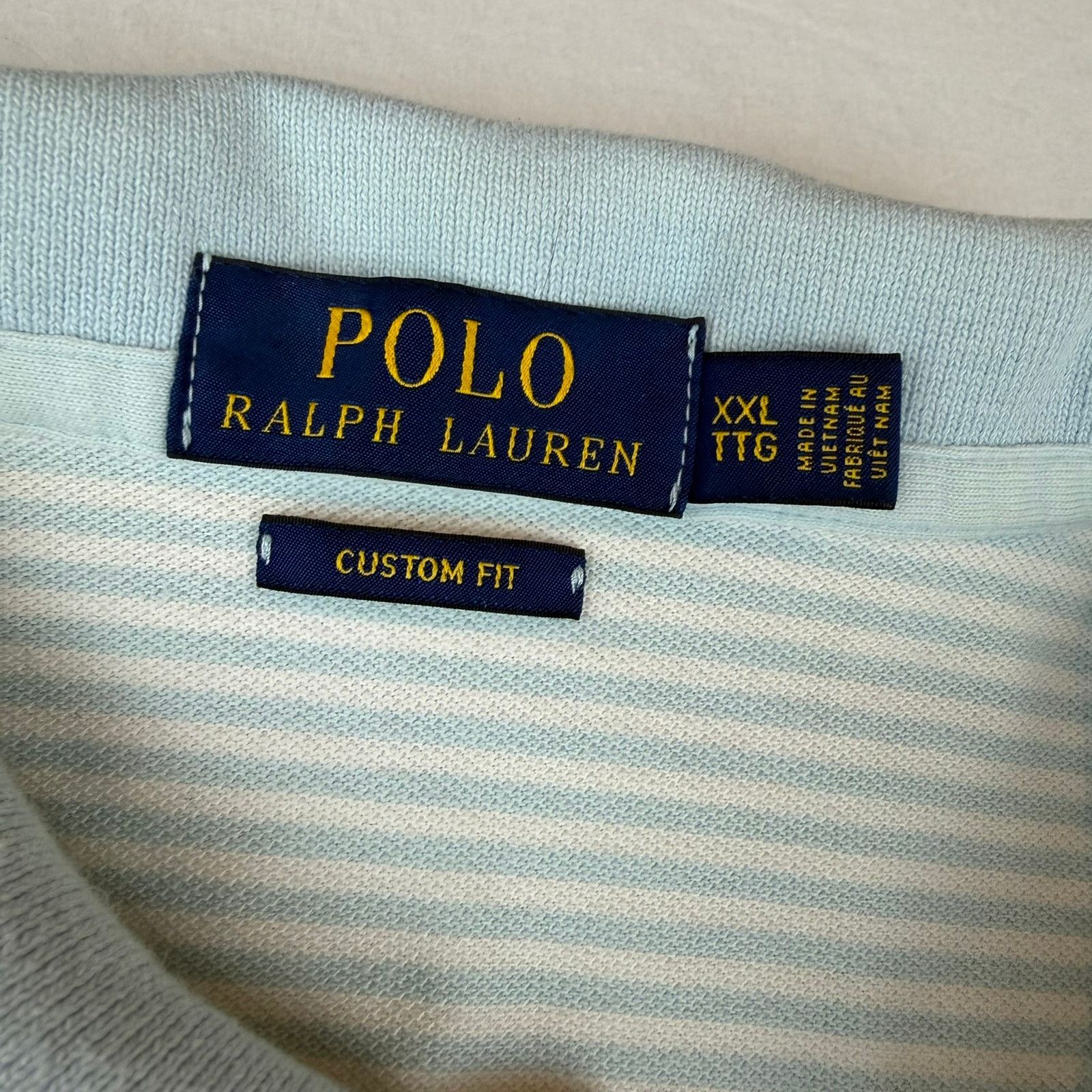Polo Ralph Lauren Polo Ralph Lauren Custom Fit Striped Polo Shirt XXL Size US XXL / EU 58 / 5 - 3 Thumbnail