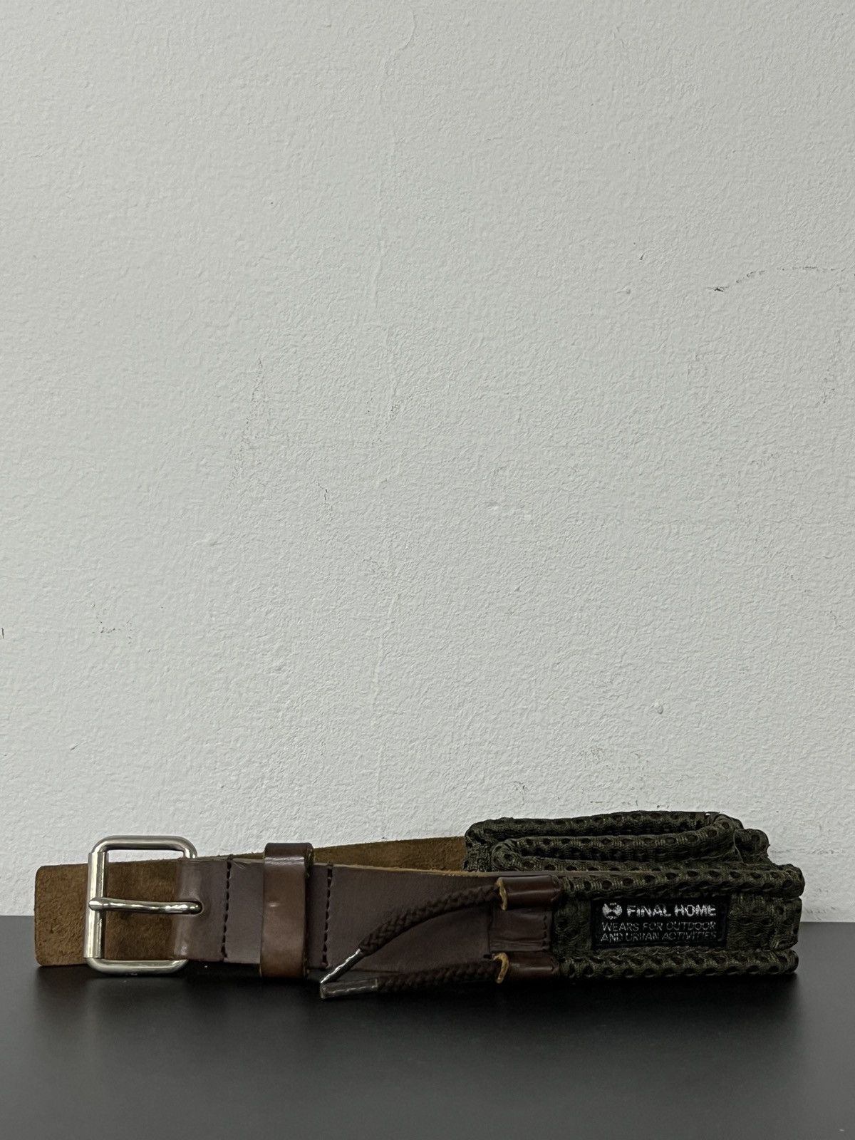 Final Home Final Home Issey Miyake Leather/Mesh Utility Tactical Belt Size ONE SIZE - 1 Thumbnail