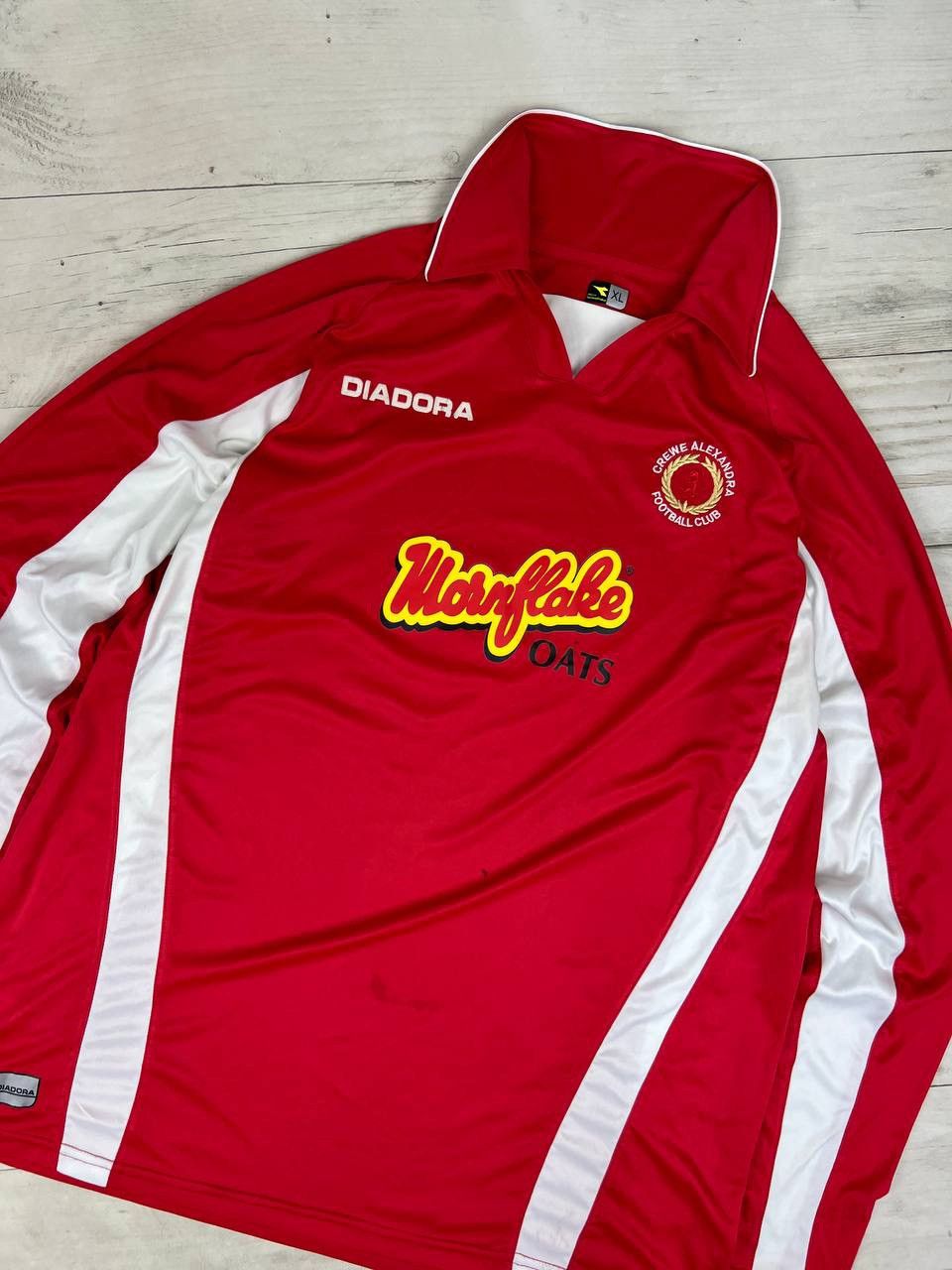 Diadora Crewe Alexandra 2005 2006 Home Shirt Long Sleeve Jersey Size US XL / EU 56 / 4 - 2 Thumbnail
