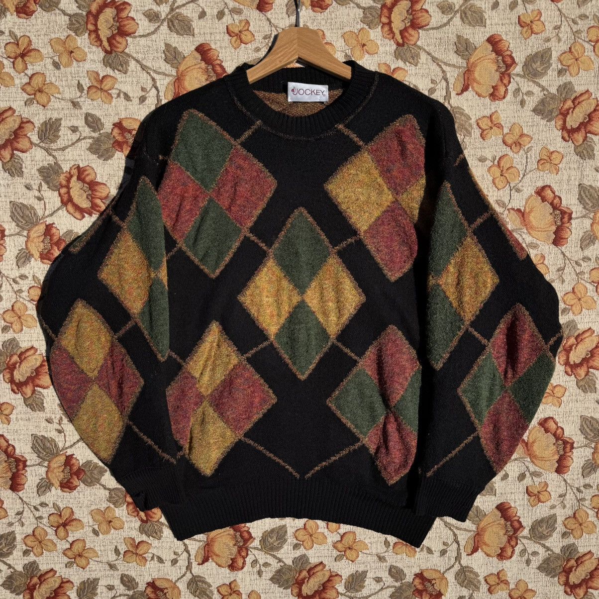 Vintage Vintage Wool Geometric Knit Avant Garde Sweater Asymmetrical Size US L / EU 52-54 / 3 - 1 Thumbnail