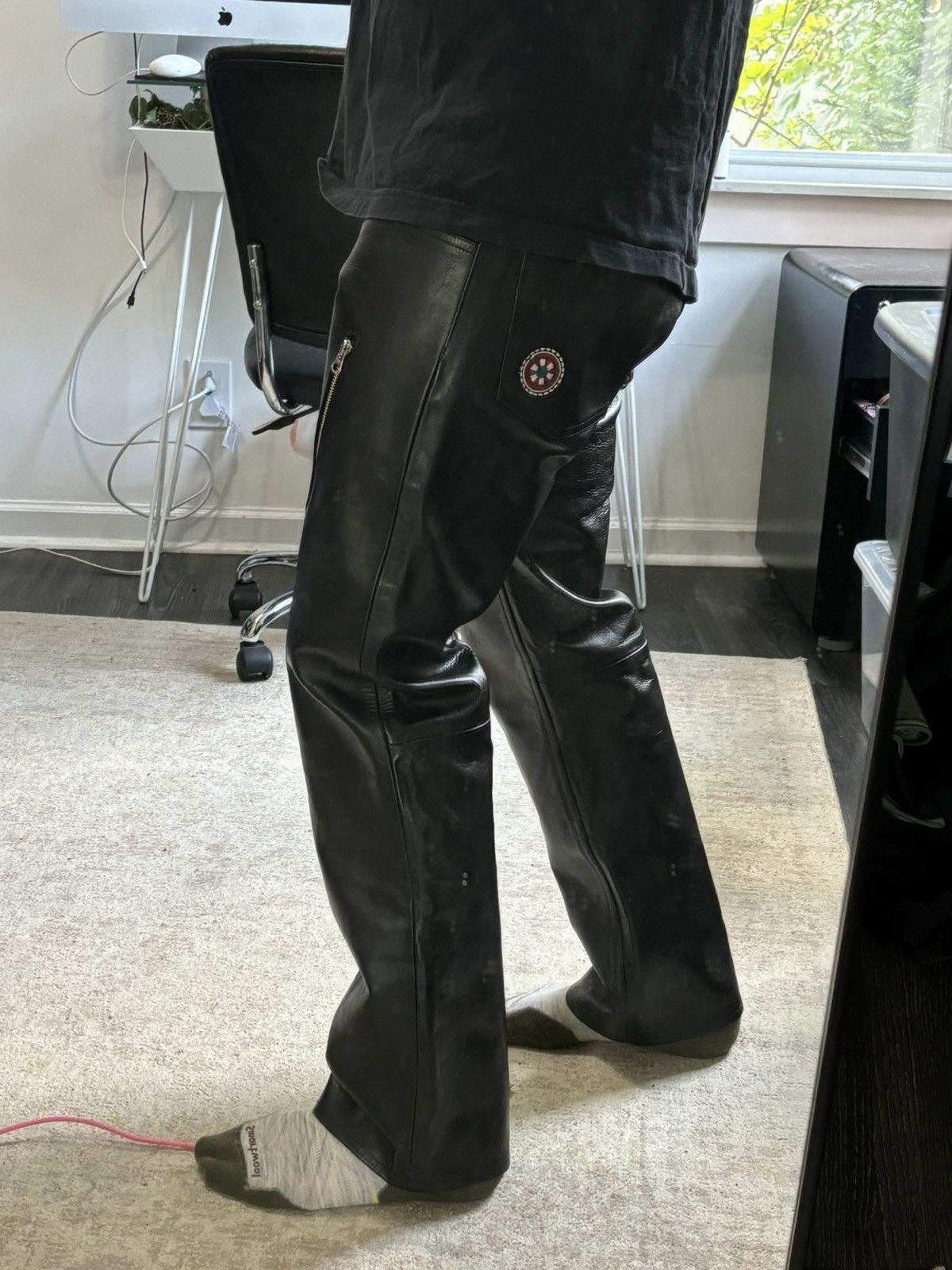Blackmeans Leather Zip Trousers Size US 32 / EU 48 - 8 Thumbnail