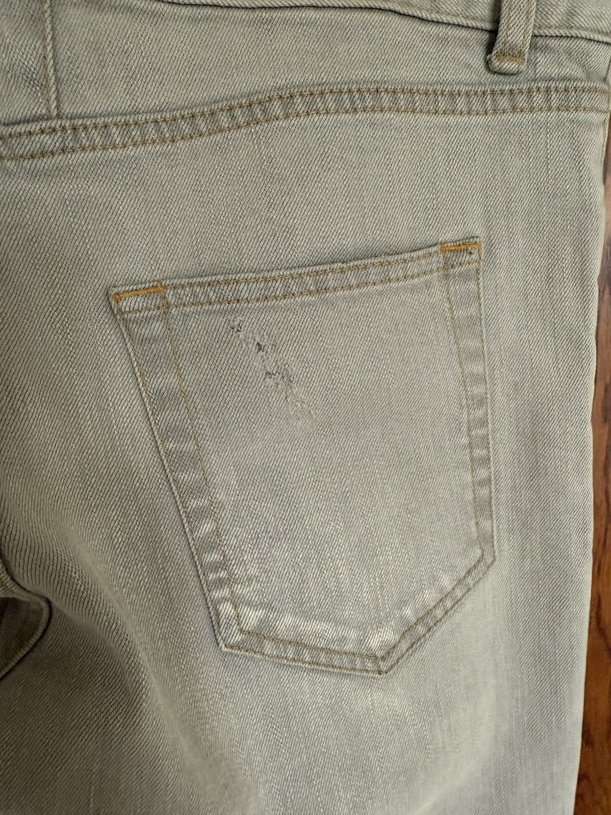 Saint Laurent Paris SS14 grail Saint Laurent grey knee tear denim jeans Hedi 31 Size US 31 - 17 Thumbnail