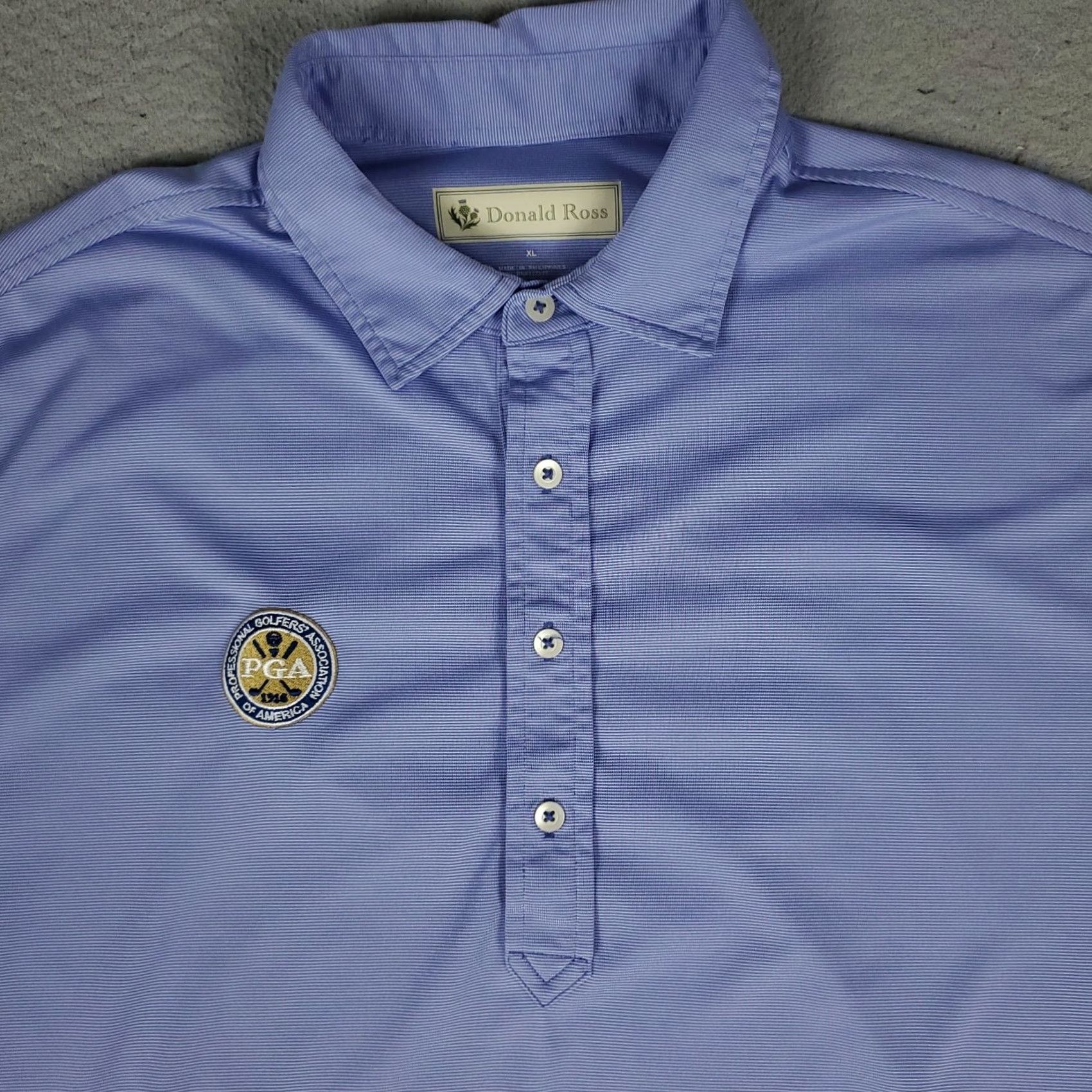 Vintage Donald Ross Polo Shirt Mens XL Blue Golf Short Sleeve Polo Shirt Size US XL / EU 56 / 4 - 2 Thumbnail